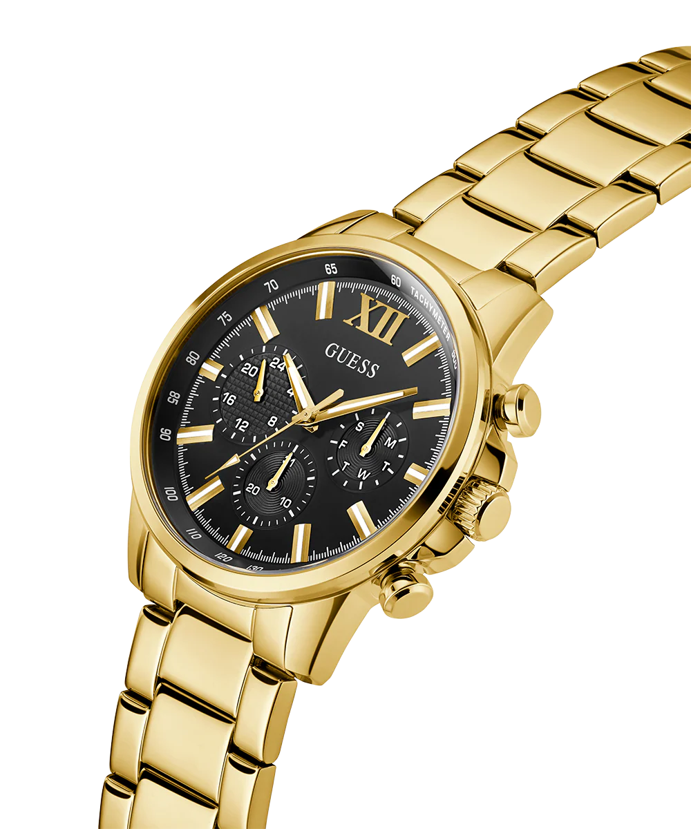 GUESS Mens Gold Tone Multi-function Watch - Image 2