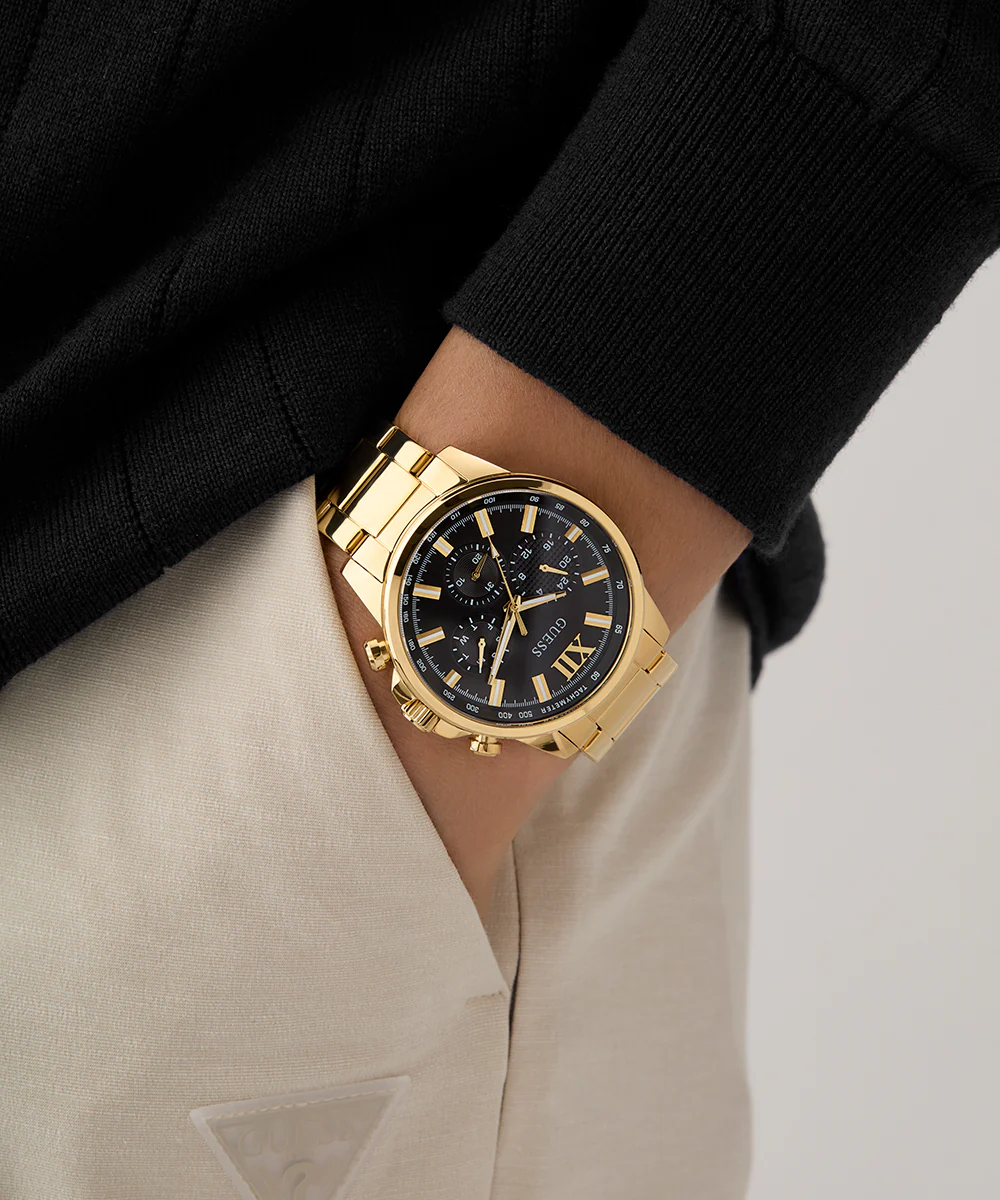 GUESS Mens Gold Tone Multi-function Watch - Image 6