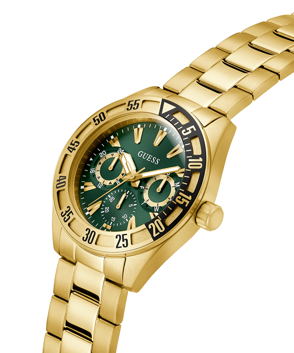 GUESS Mens Gold Tone Multi-function Watch - Image 2