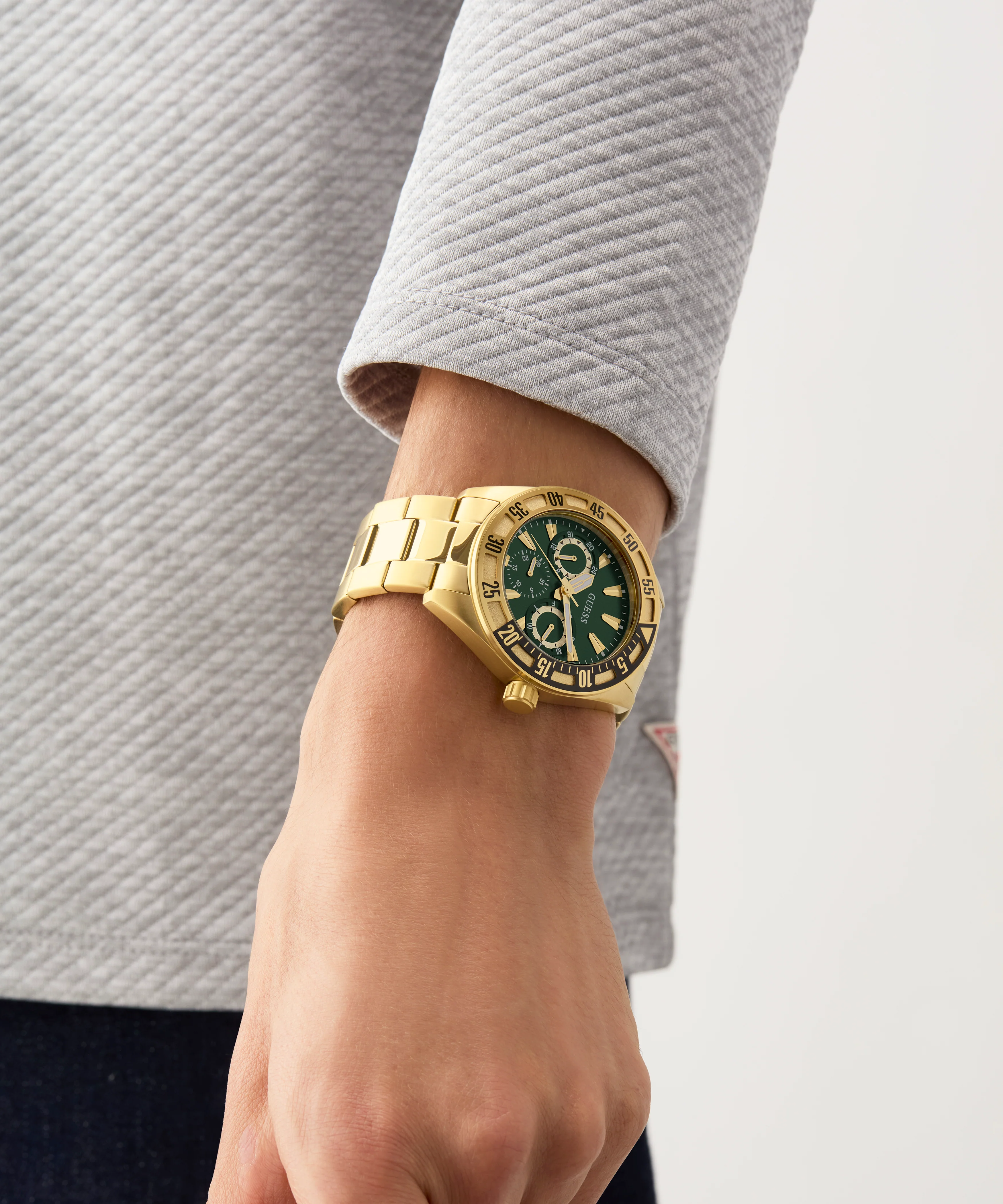 GUESS Mens Gold Tone Multi-function Watch - Image 7