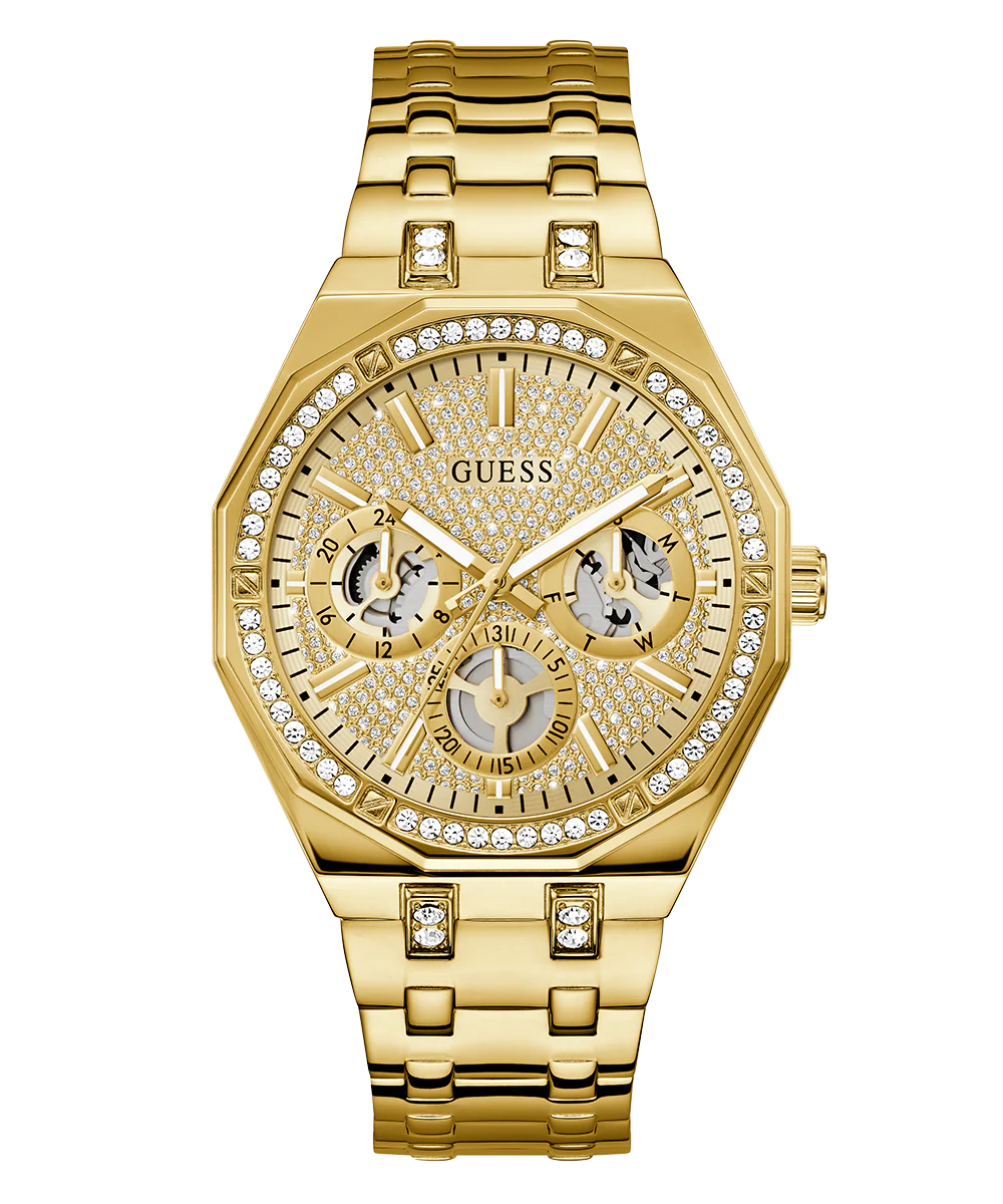 GUESS Mens Gold Tone Multi-function Watch - Image 4