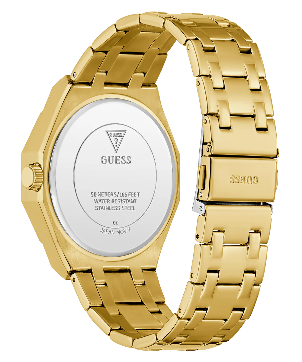 GUESS Mens Gold Tone Multi-function Watch - Image 7