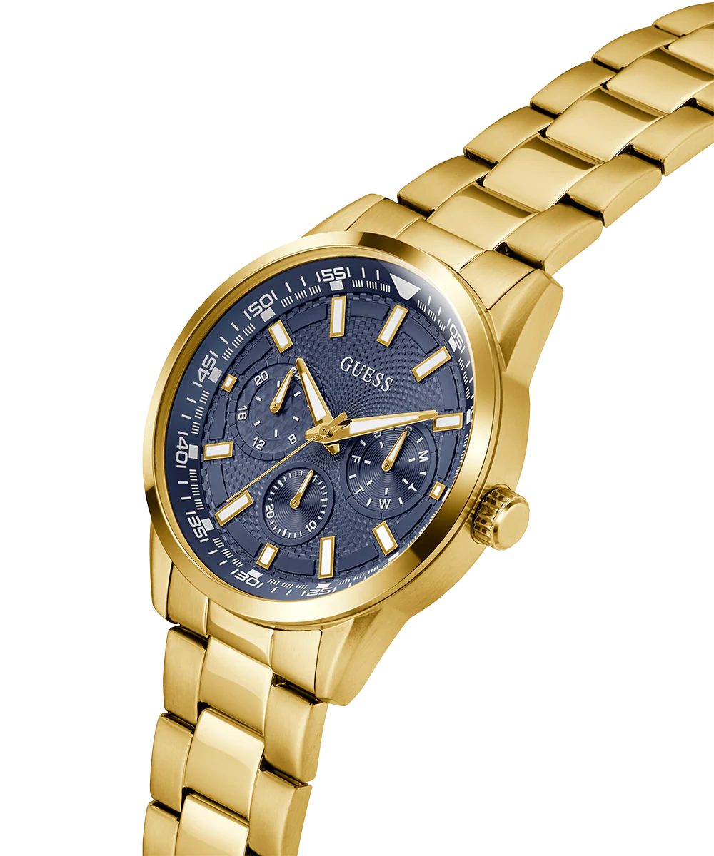 GUESS Mens Gold Tone Multi-function Watch - Image 3