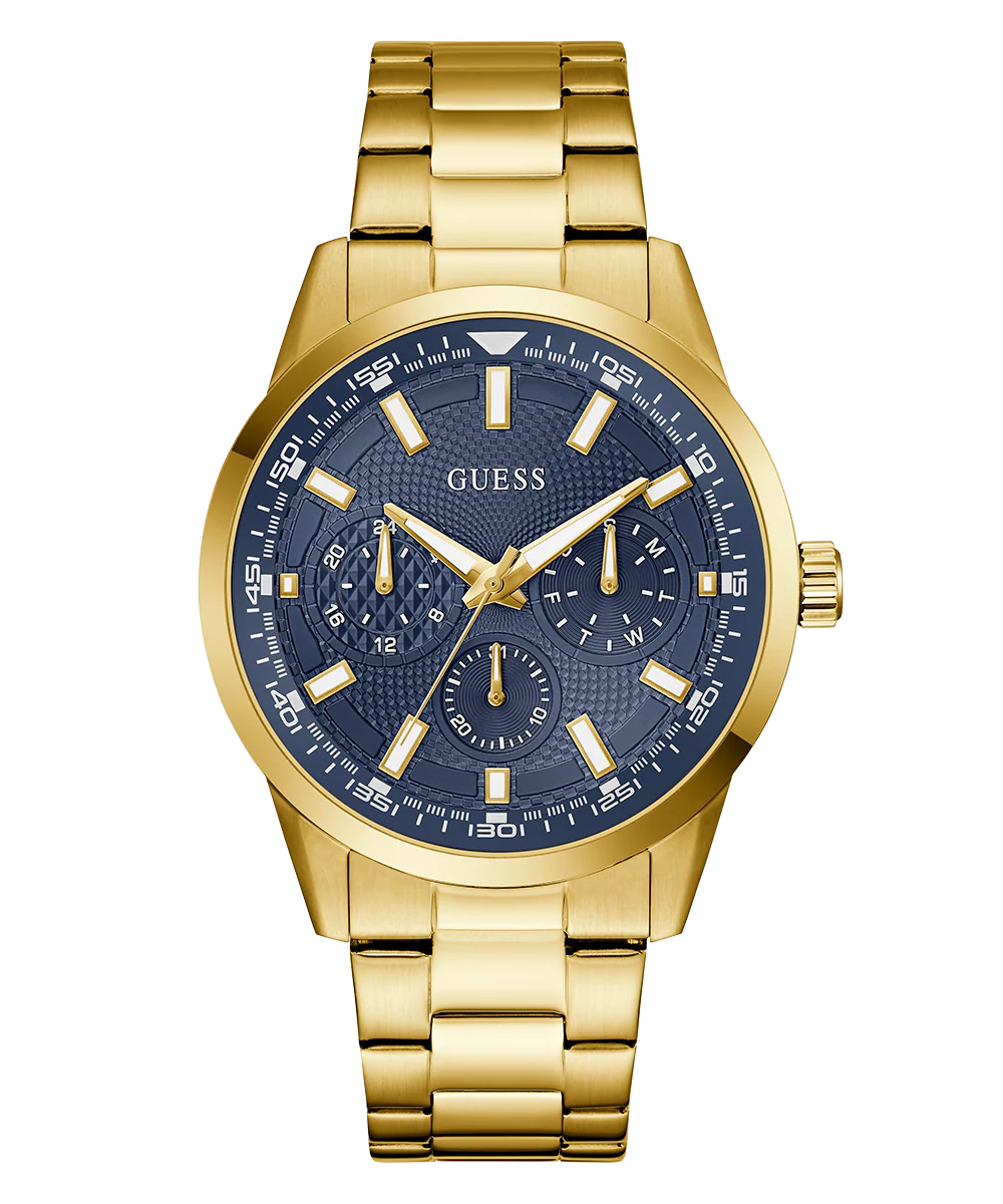 GUESS Mens Gold Tone Multi-function Watch - Image 4