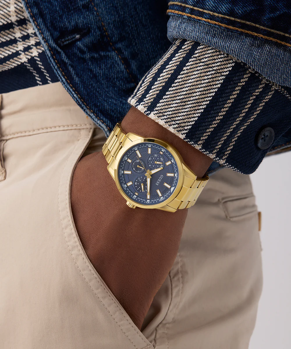 GUESS Mens Gold Tone Multi-function Watch - Image 6