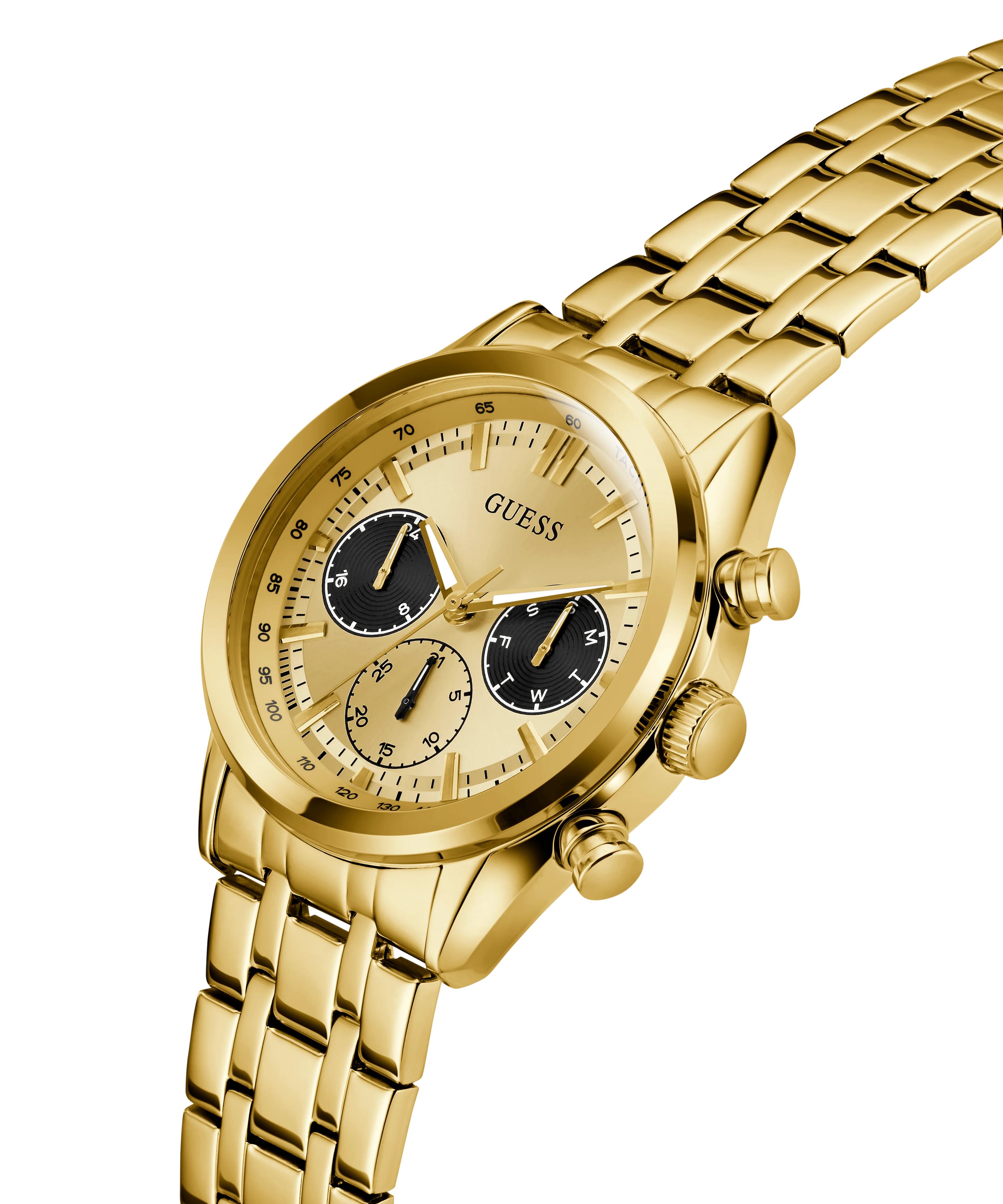 GUESS Mens Gold Tone Multi-function Watch - Image 3