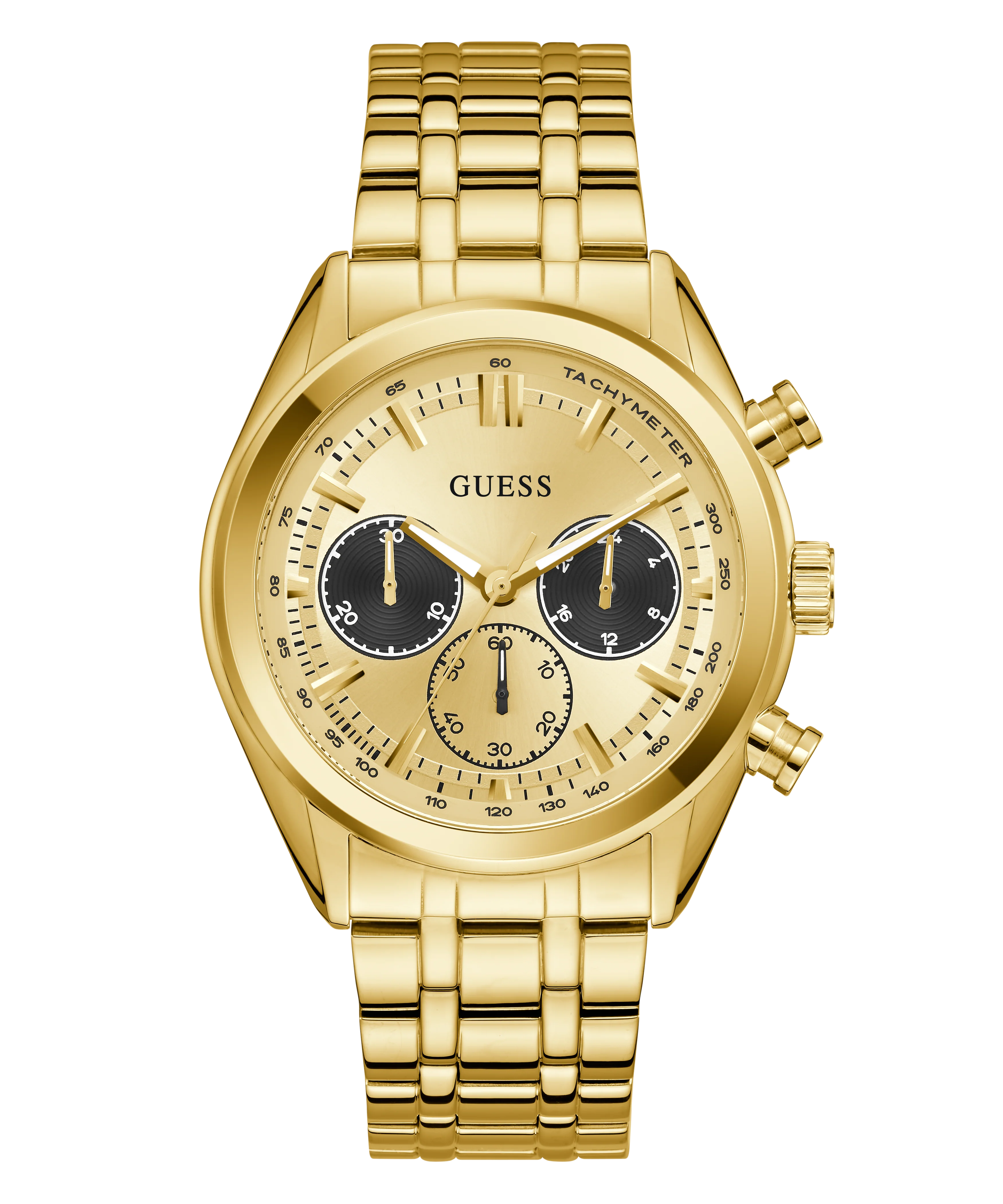 GUESS Mens Gold Tone Multi-function Watch - Image 6