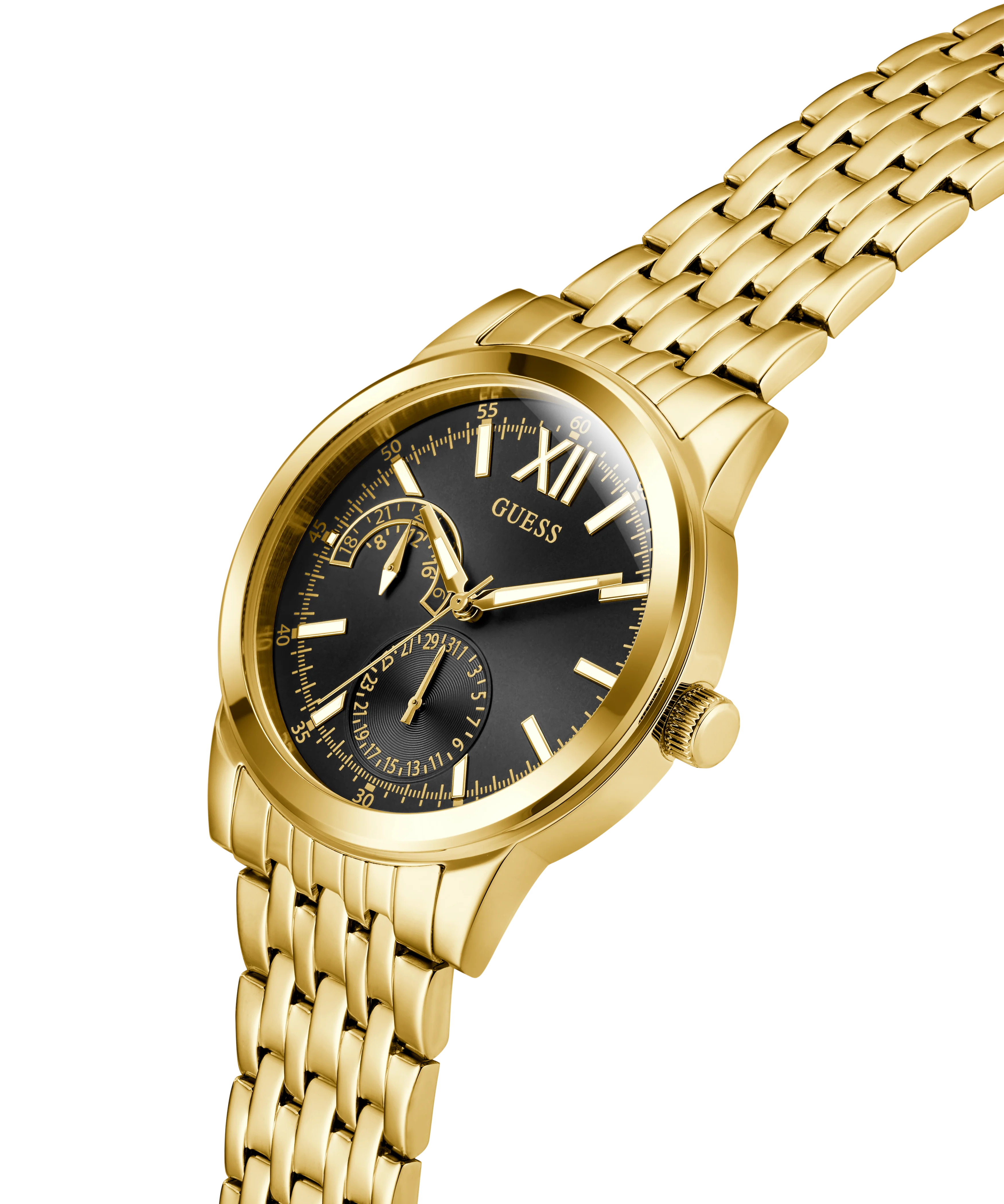GUESS Mens Gold Tone Multi-function Watch - Image 3