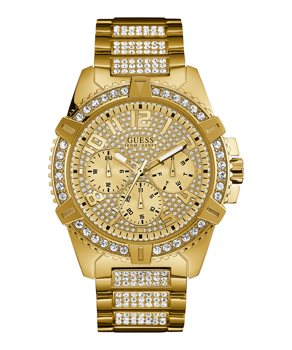GUESS Mens Gold Tone Multi-function Watch - Image 4