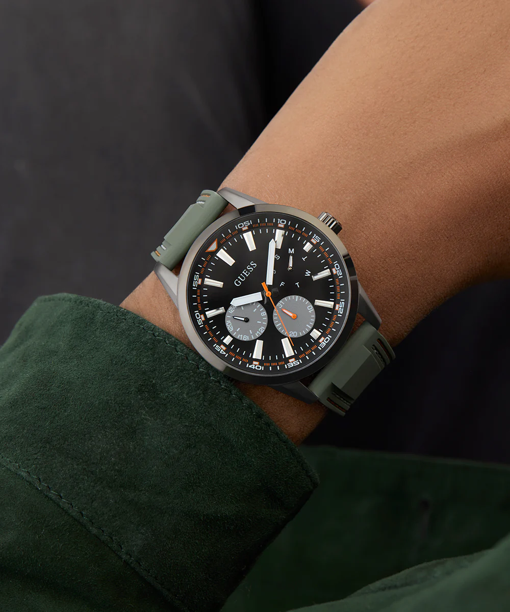 GUESS Mens Green Gunmetal Multi-function Watch - Image 2
