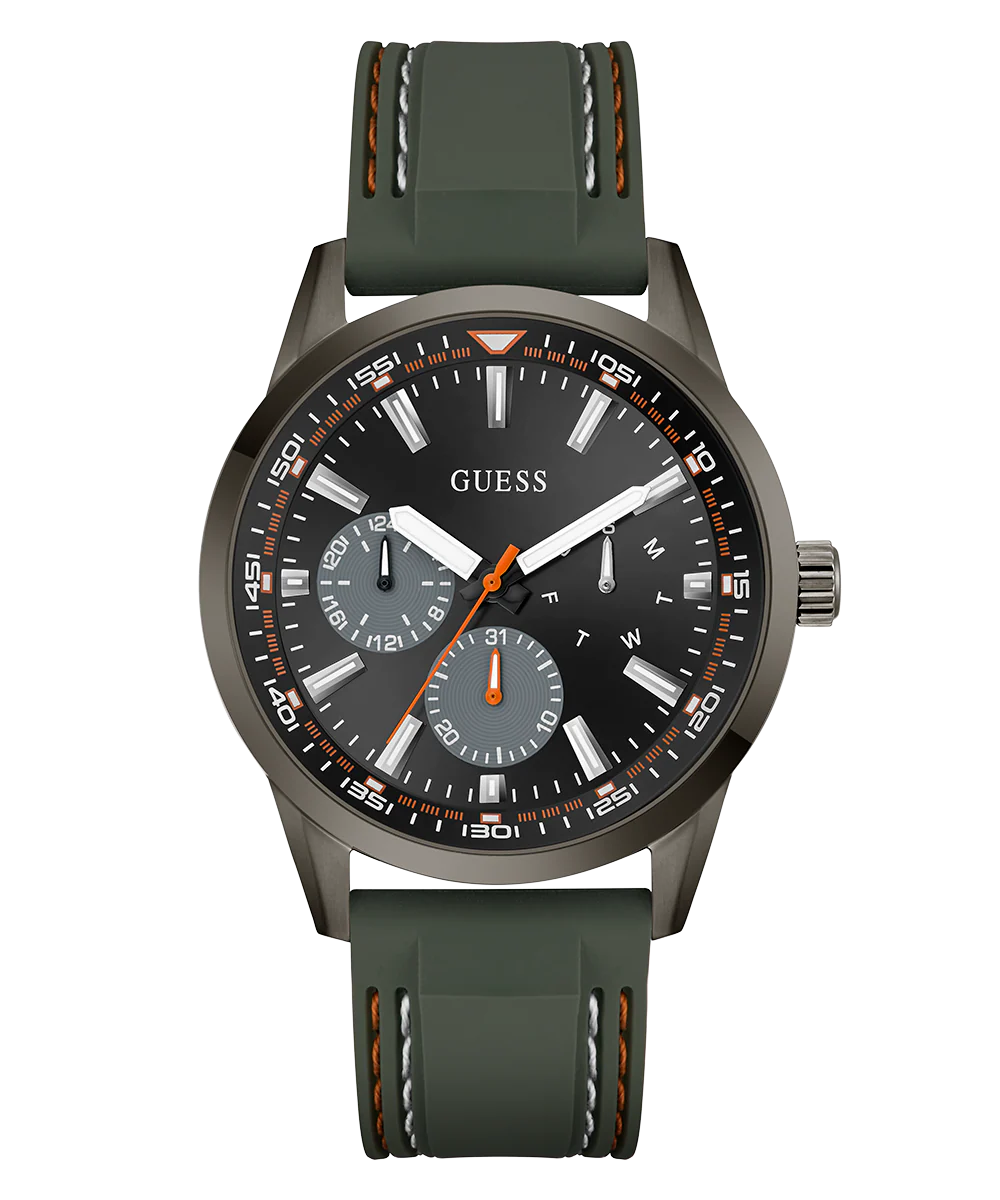 GUESS Mens Green Gunmetal Multi-function Watch - Image 5