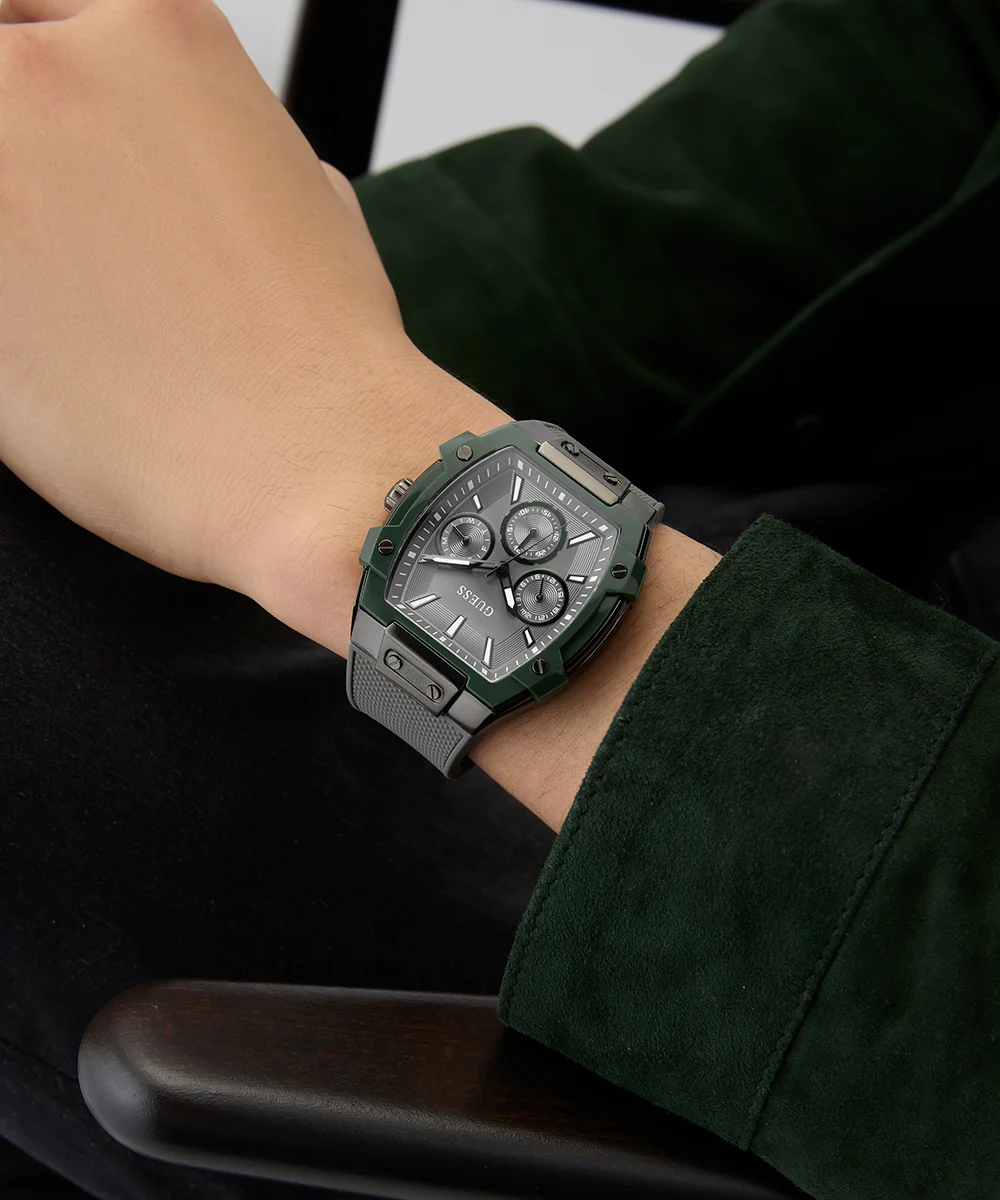 GUESS Mens Grey Gunmetal Multi-function Watch - Image 4