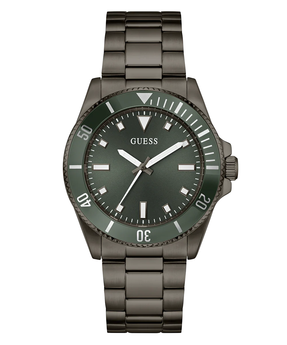 GUESS Mens Gunmetal Analog Watch - Image 4