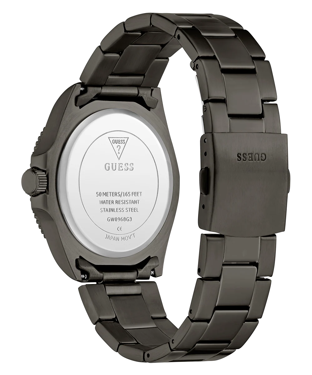 GUESS Mens Gunmetal Analog Watch - Image 7
