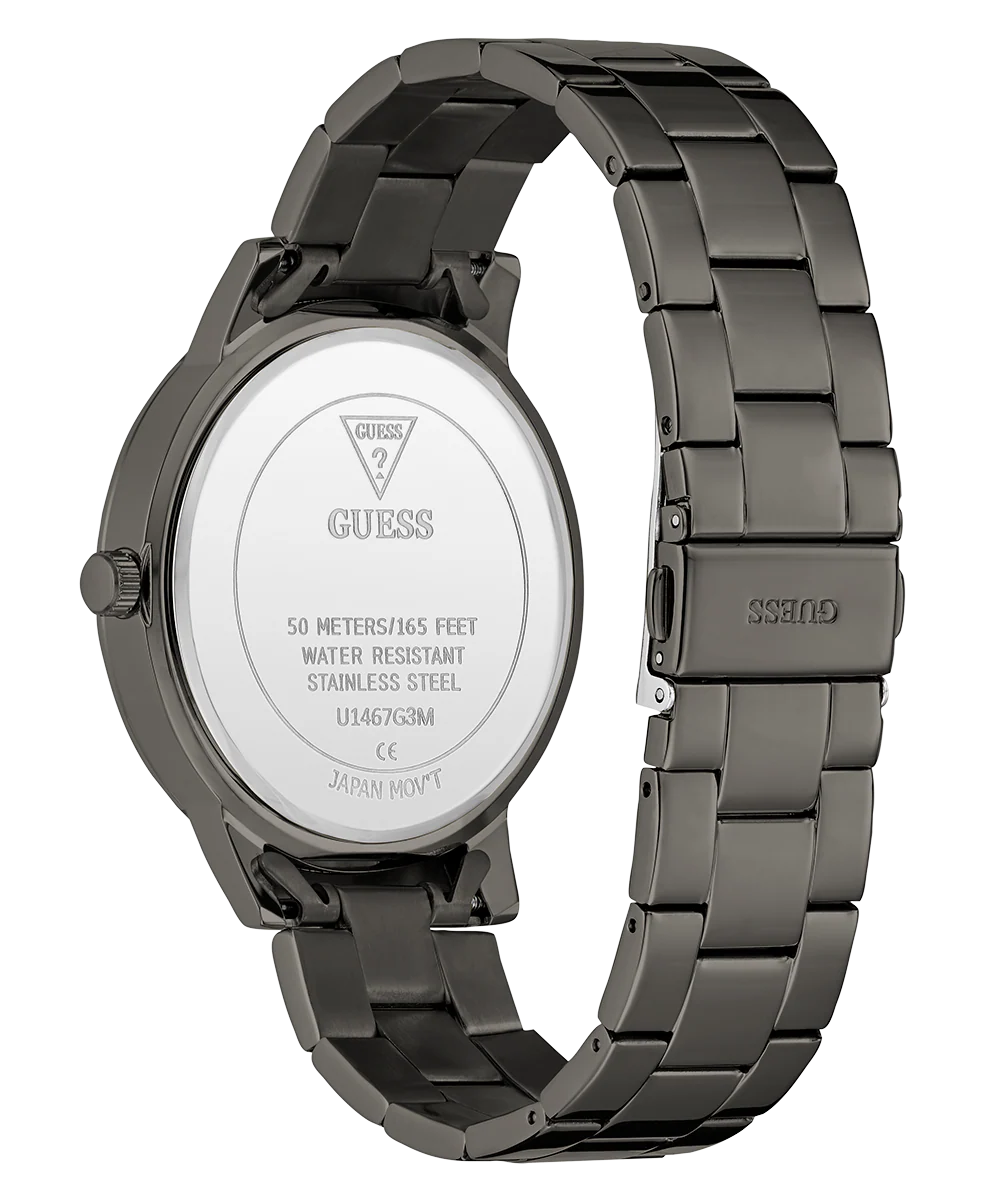 GUESS Mens Gunmetal Analog Watch - Image 2