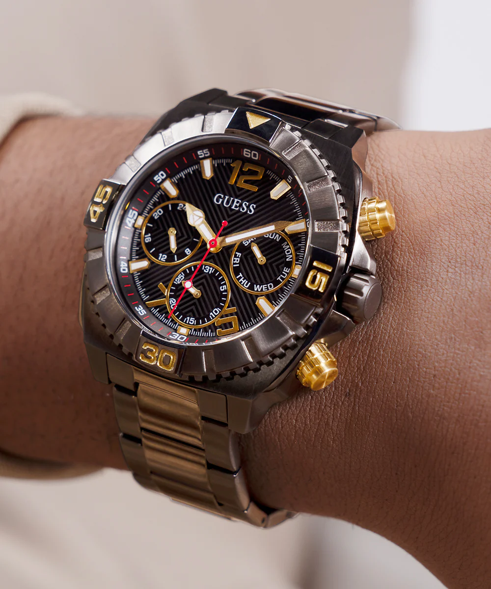 GUESS Mens Gunmetal Multi-function Watch - Image 3