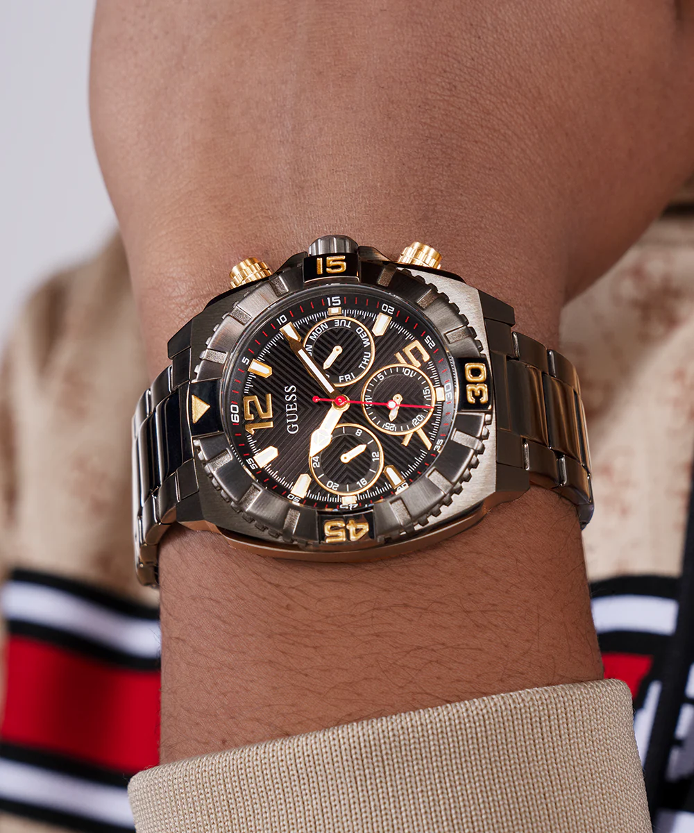 GUESS Mens Gunmetal Multi-function Watch - Image 5