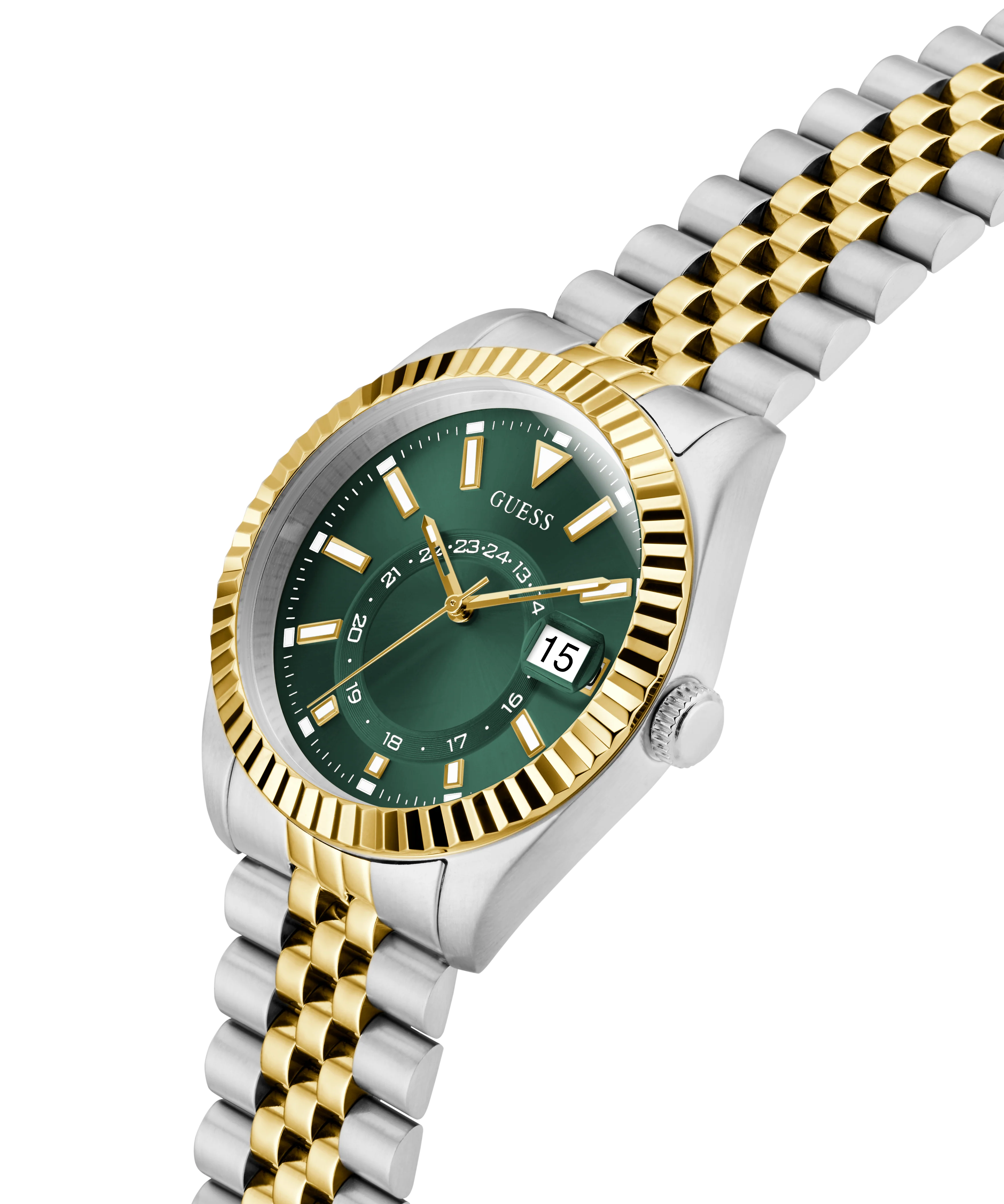 GUESS Mens Jaden 2-Tone Multi-function Date Watch - Image 3