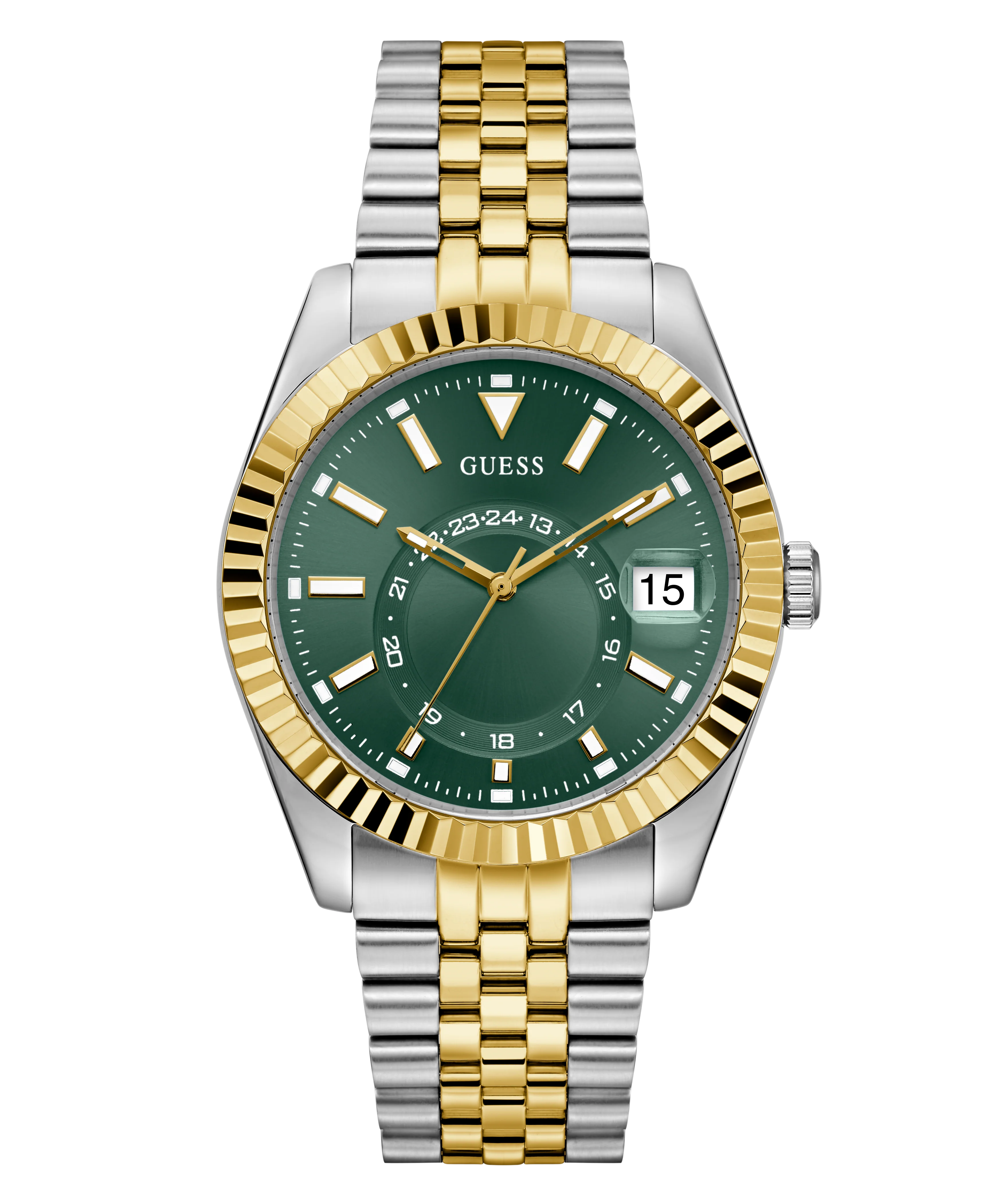 GUESS Mens Jaden 2-Tone Multi-function Date Watch - Image 5