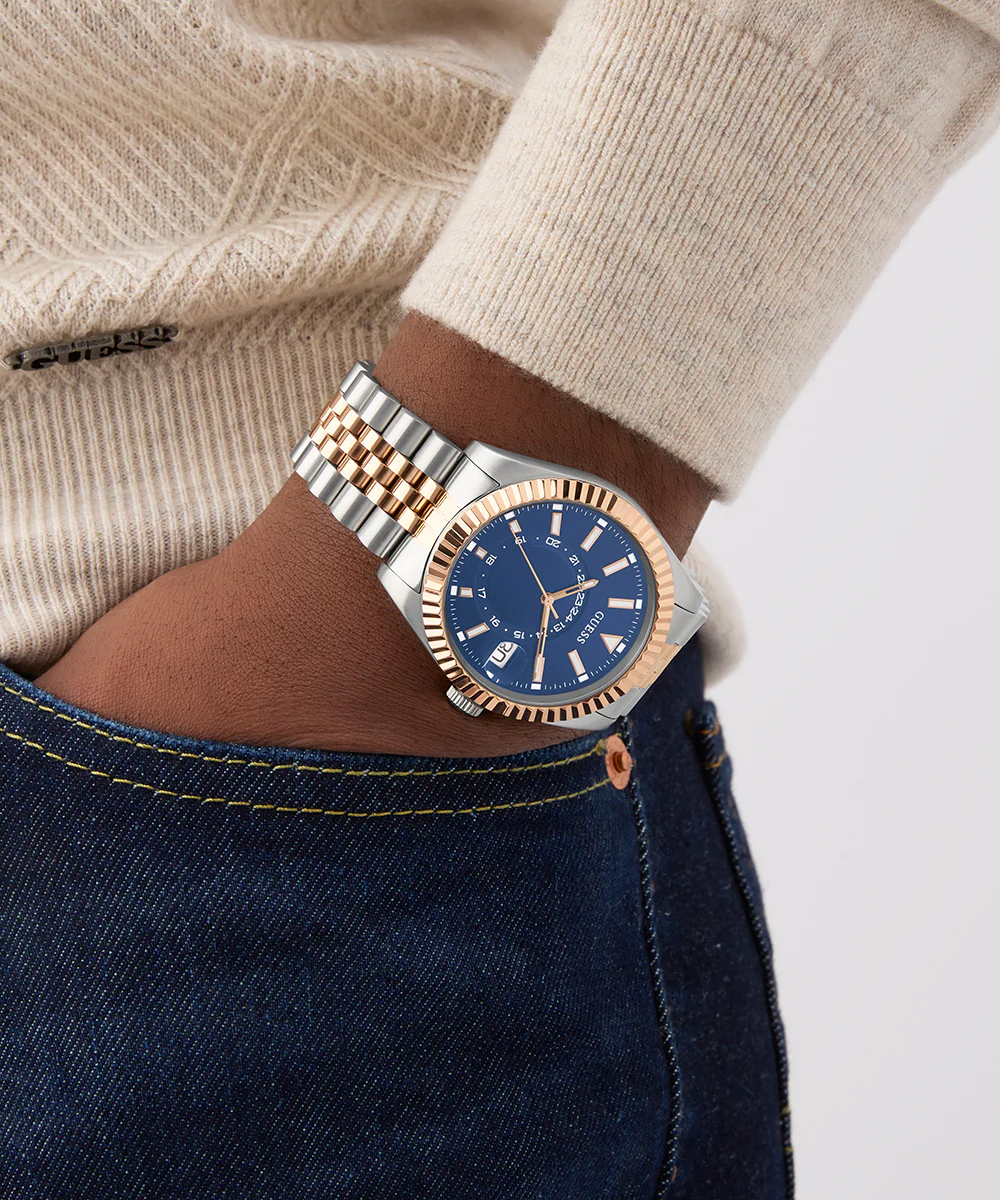 GUESS Mens Jaden 2-Tone Multi-function Date Watch - Image 2