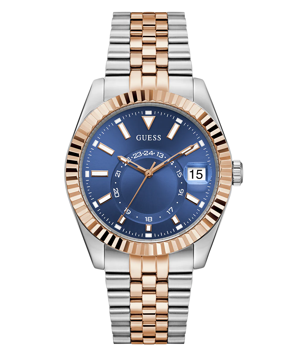 GUESS Mens Jaden 2-Tone Multi-function Date Watch - Image 5