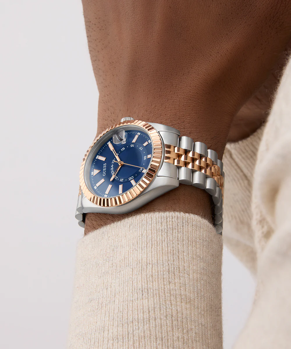 GUESS Mens Jaden 2-Tone Multi-function Date Watch - Image 6