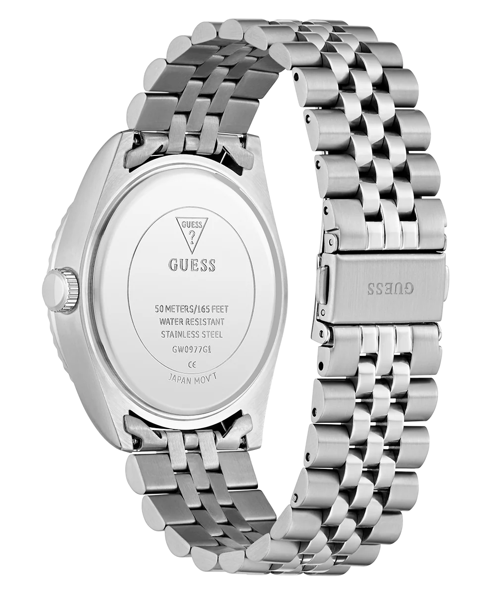 GUESS Mens Jaden Silver Tone Multi-function Date Watch - Image 7