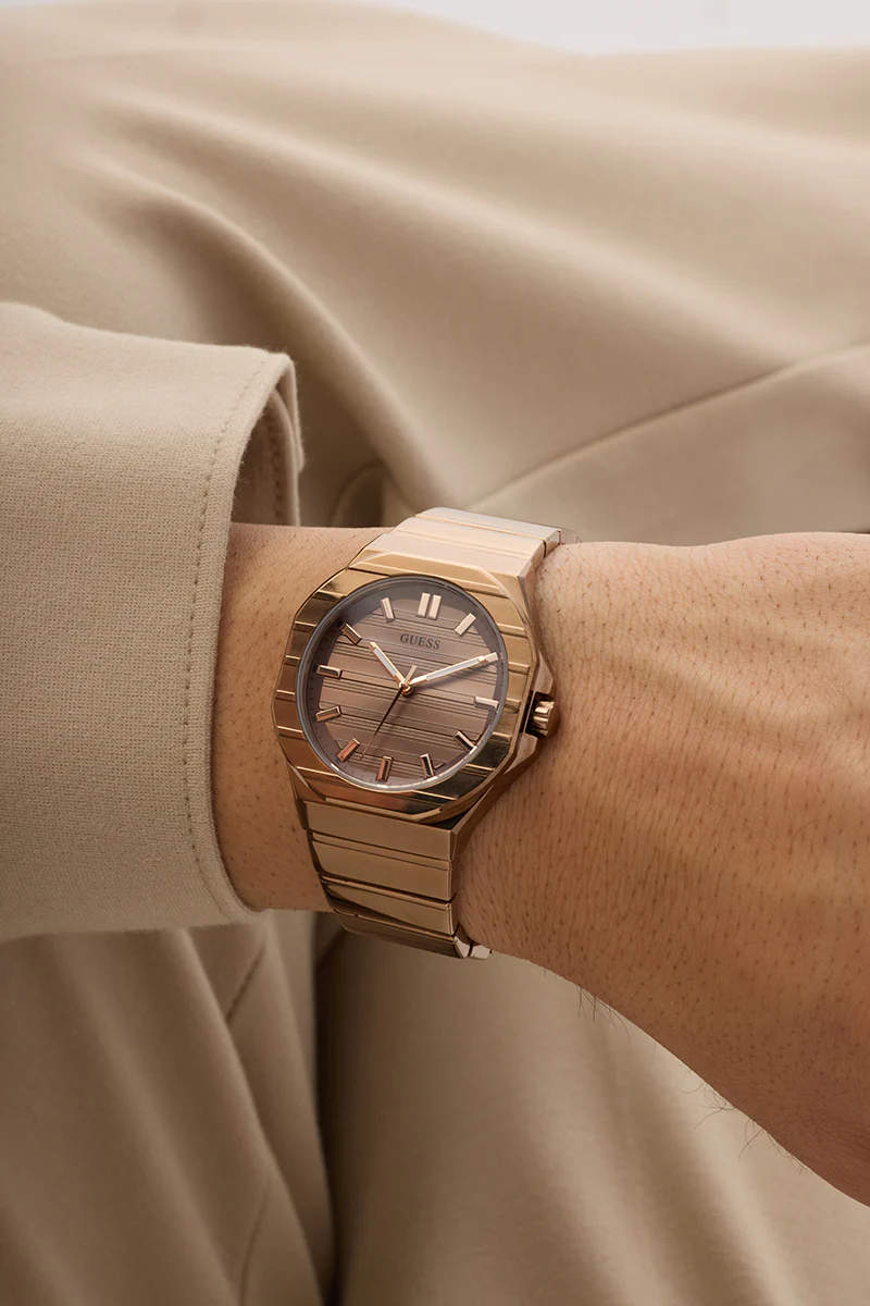 GUESS Mens Jaq Coffee Analog Watch - Image 3