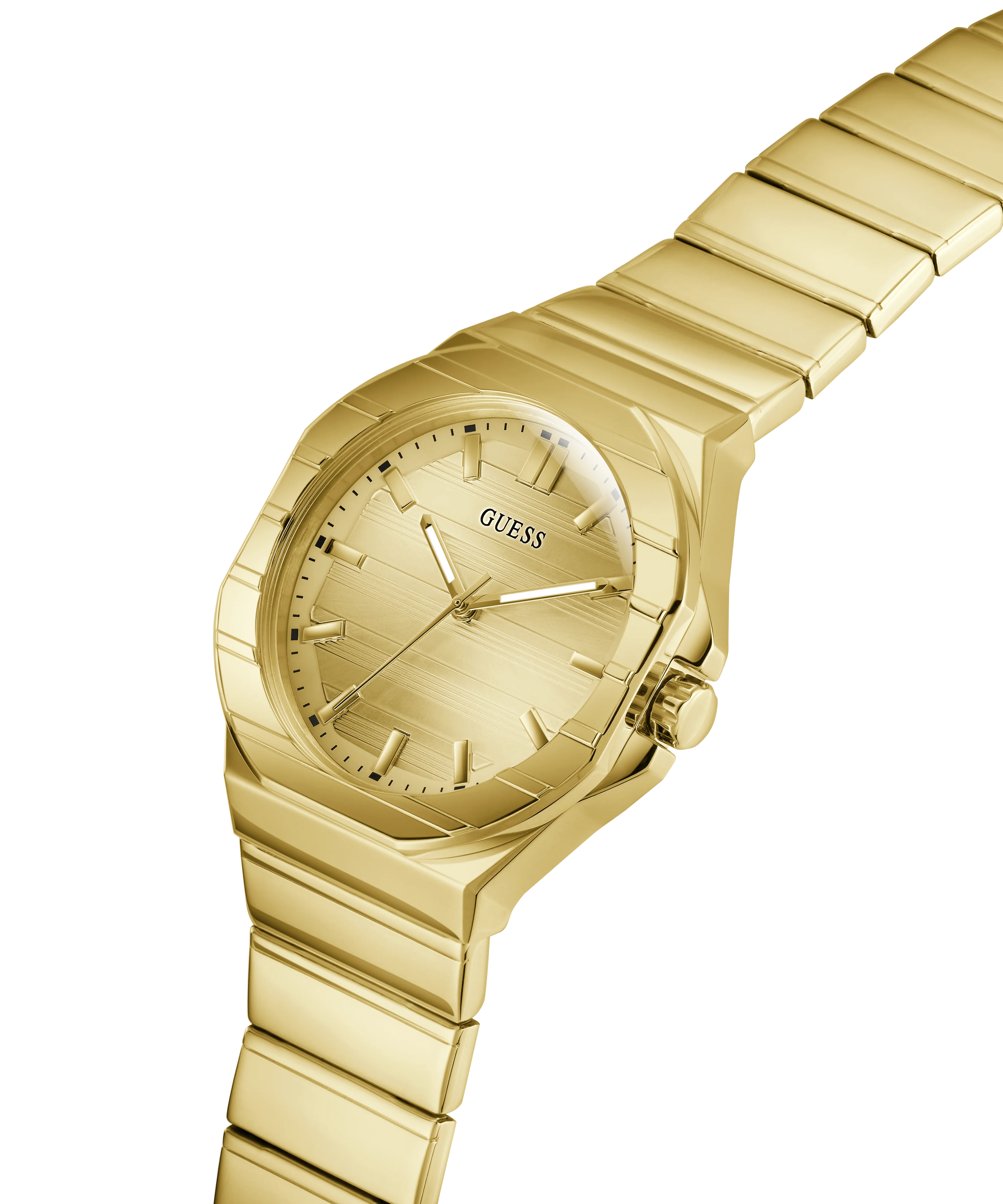 GUESS Mens Jaq Gold Tone Analog Watch - Image 2