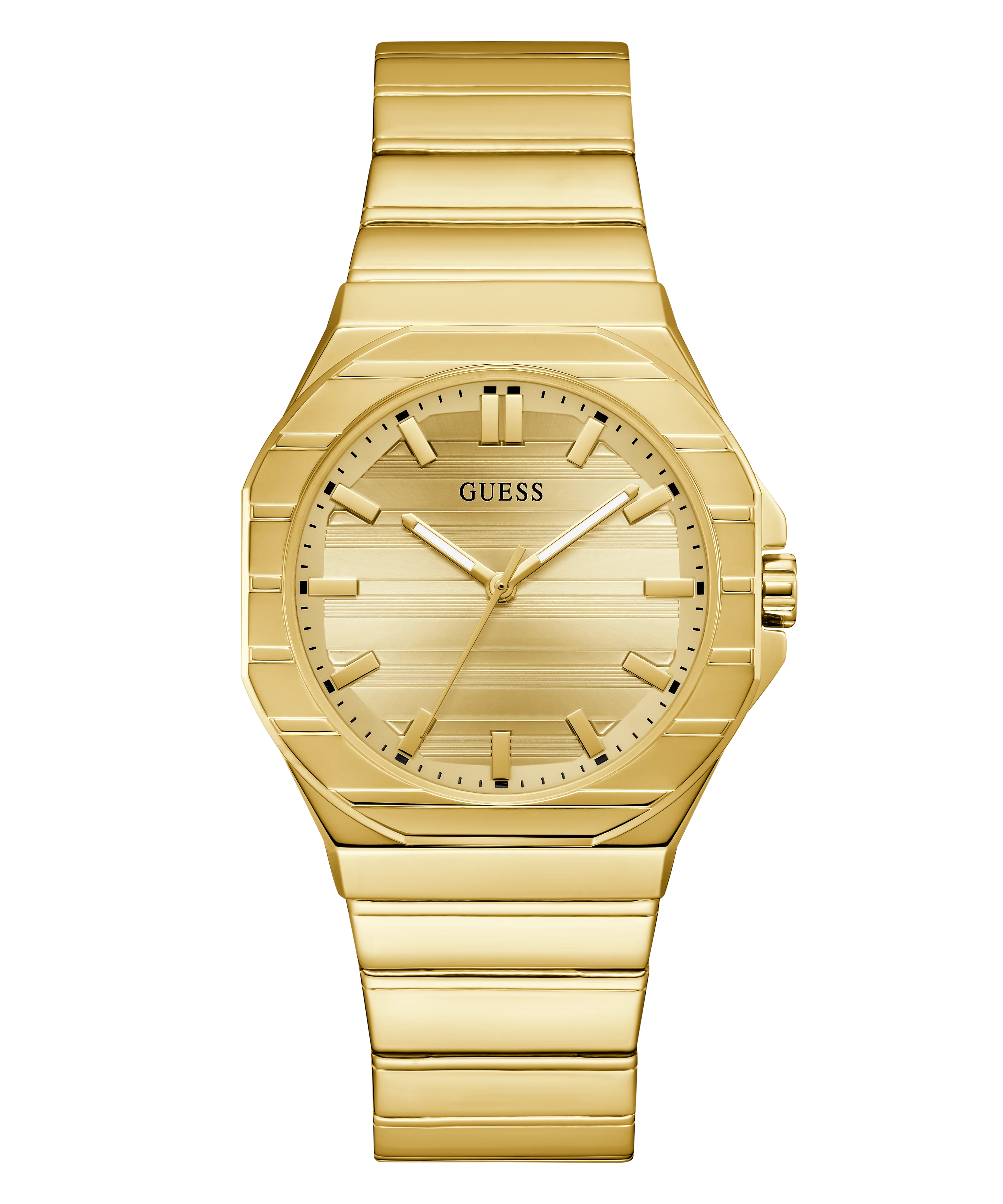 GUESS Mens Jaq Gold Tone Analog Watch - Image 4
