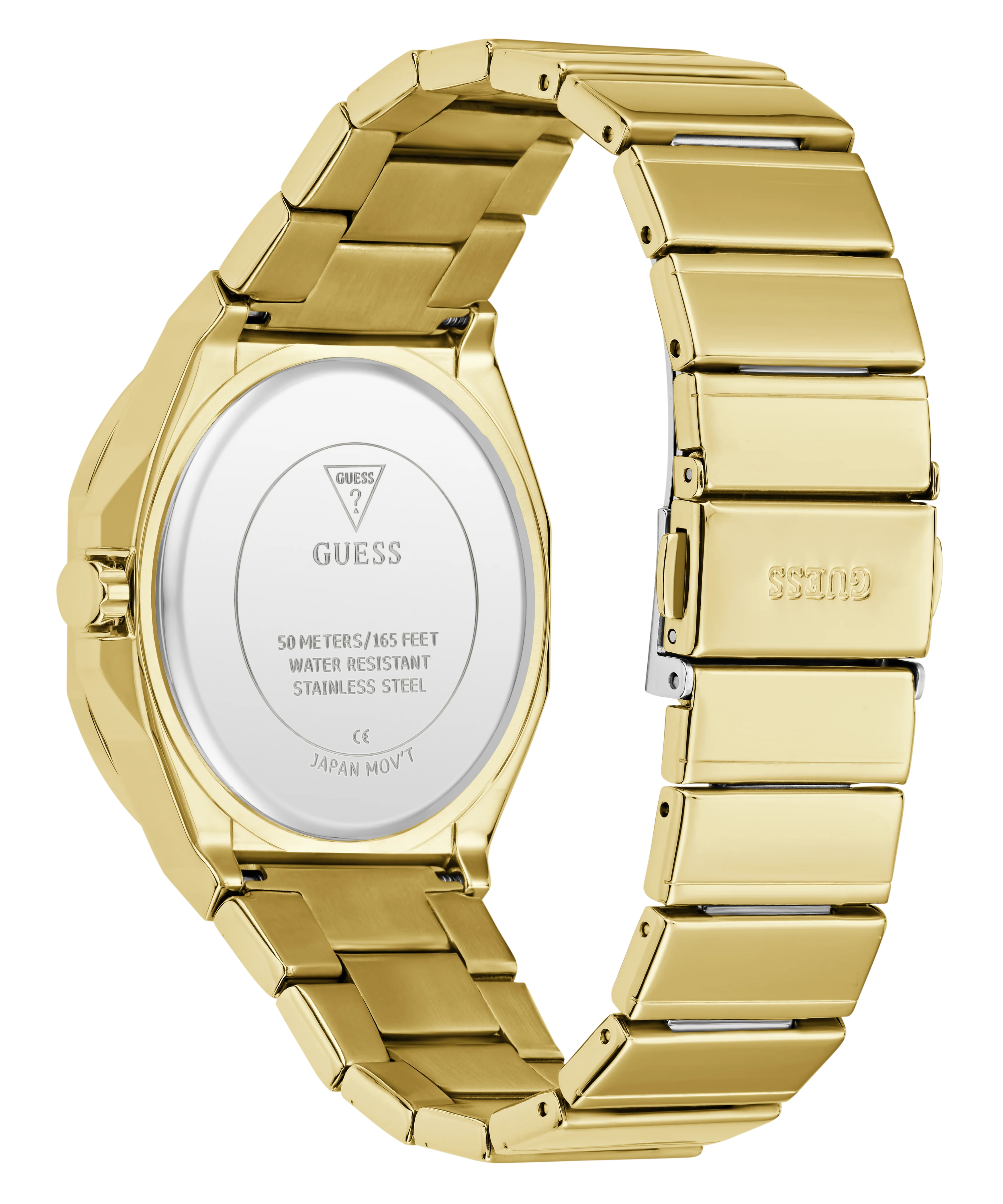 GUESS Mens Jaq Gold Tone Analog Watch - Image 7