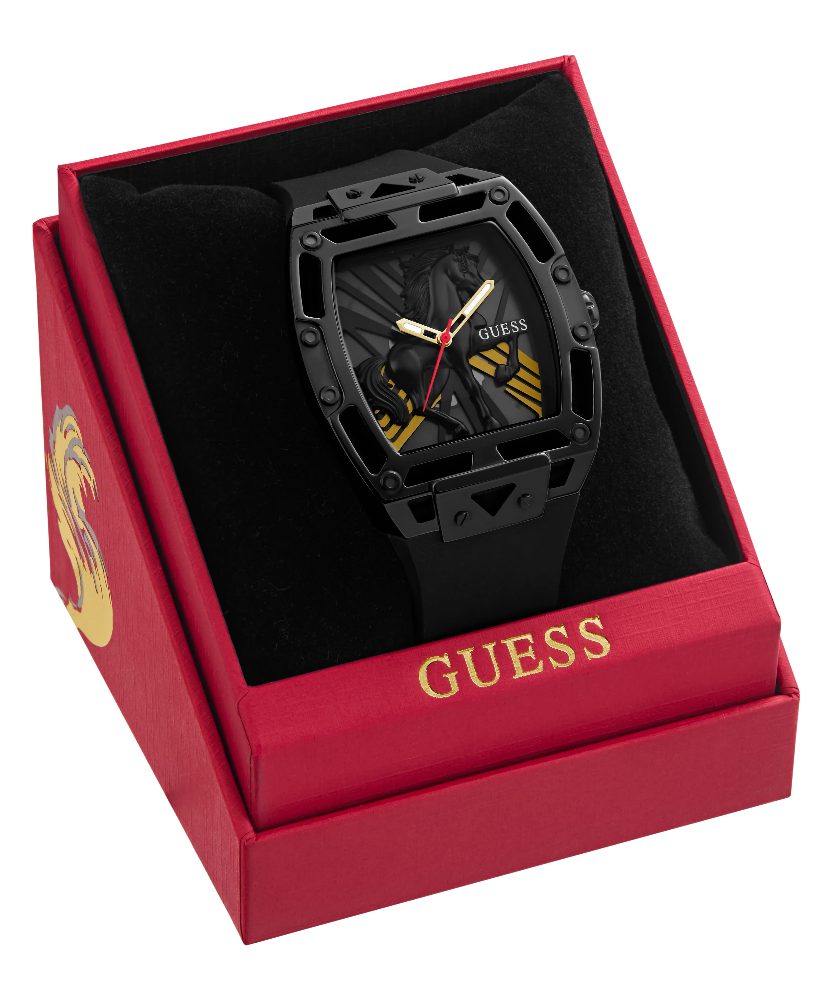 GUESS Mens Limited Edition Lunar New Year Black Analog Watch - Image 6