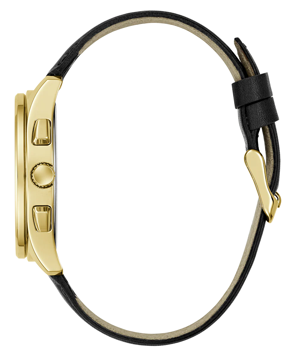 GUESS Mens Palmer Black Gold Tone Analog Watch - Image 8