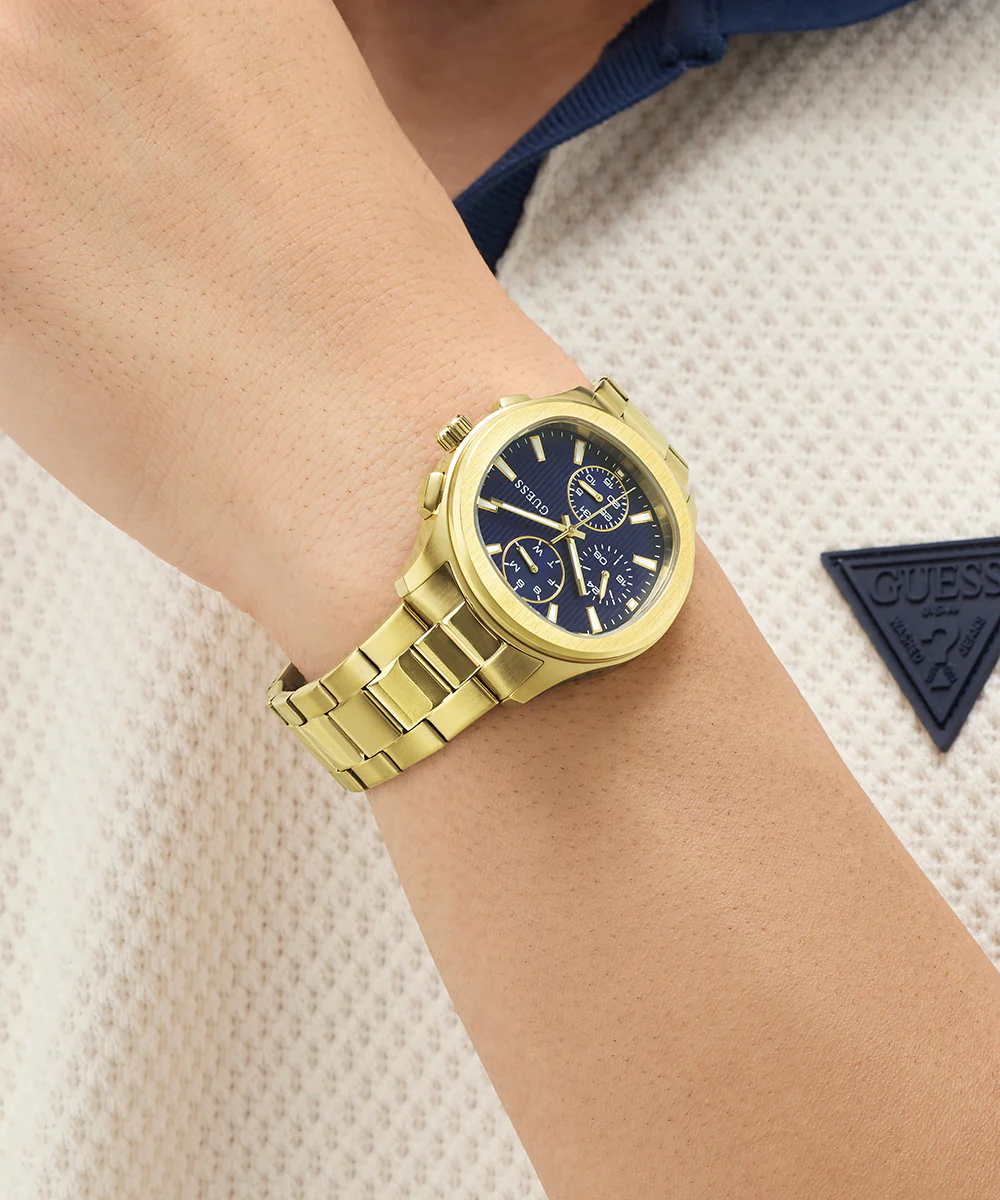 GUESS Mens Palmer Gold Tone Analog Watch - Image 6