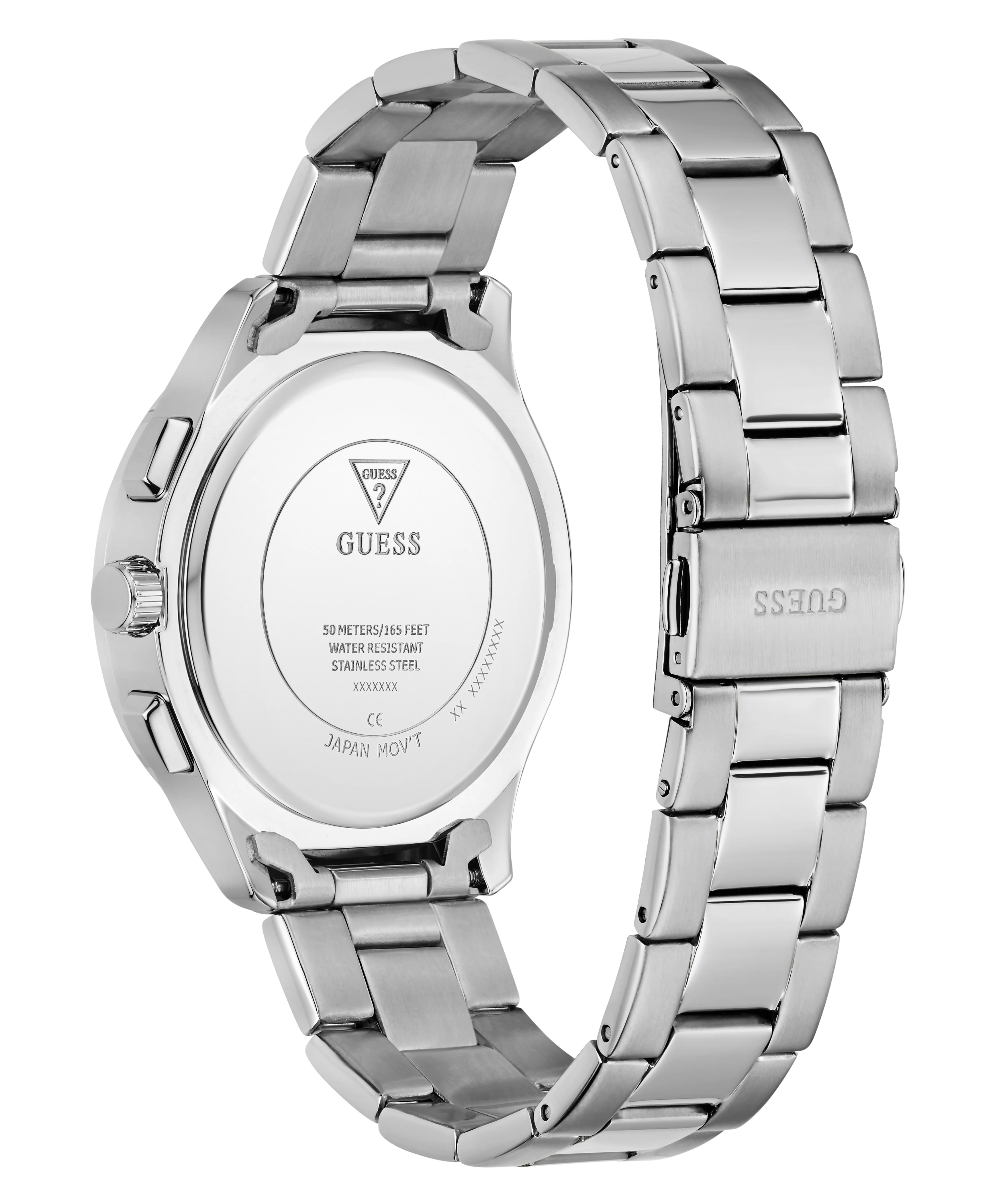 GUESS Mens Palmer Silver Tone Analog Watch - Image 7