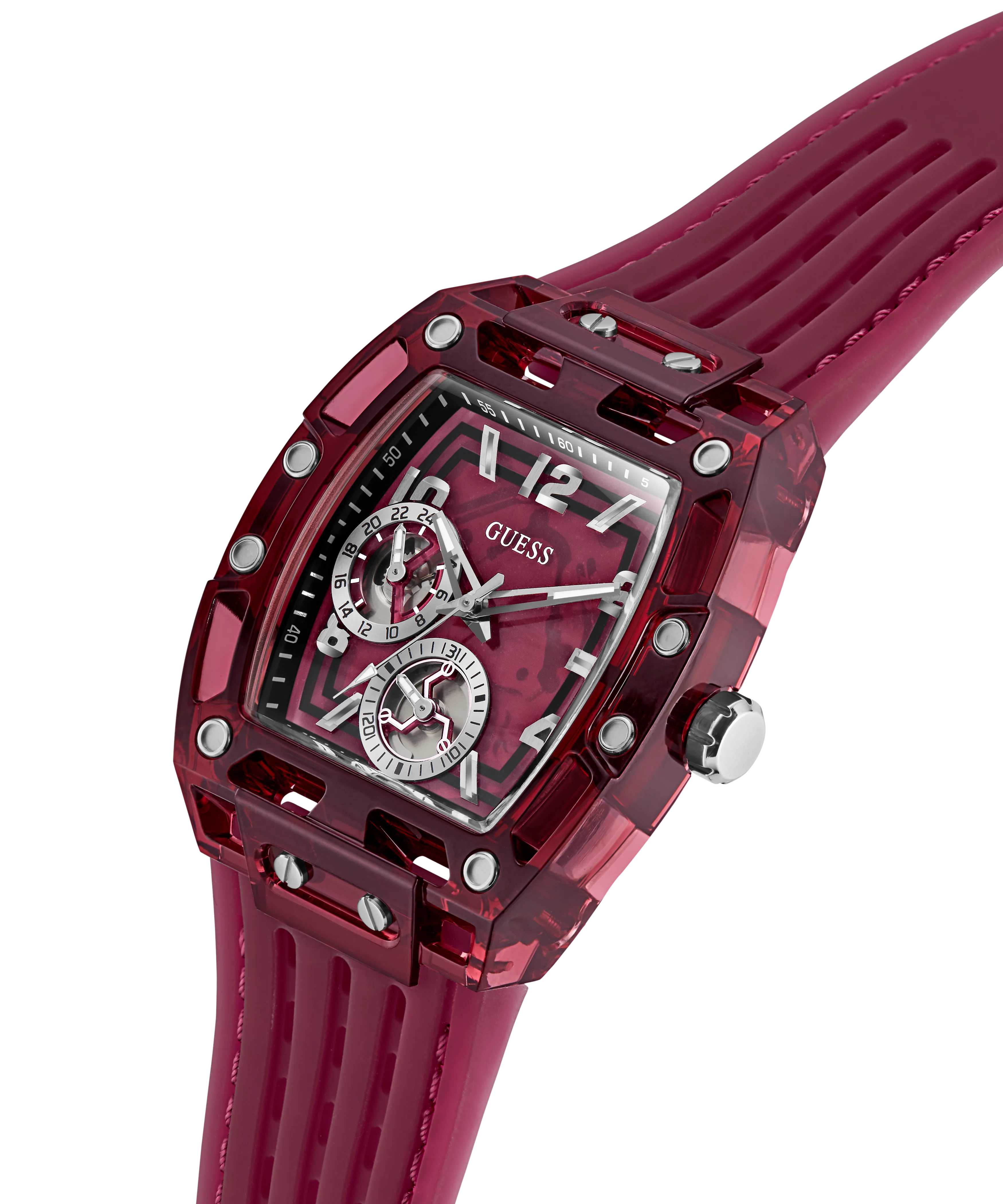 GUESS Mens Red Analog Watch - Image 3