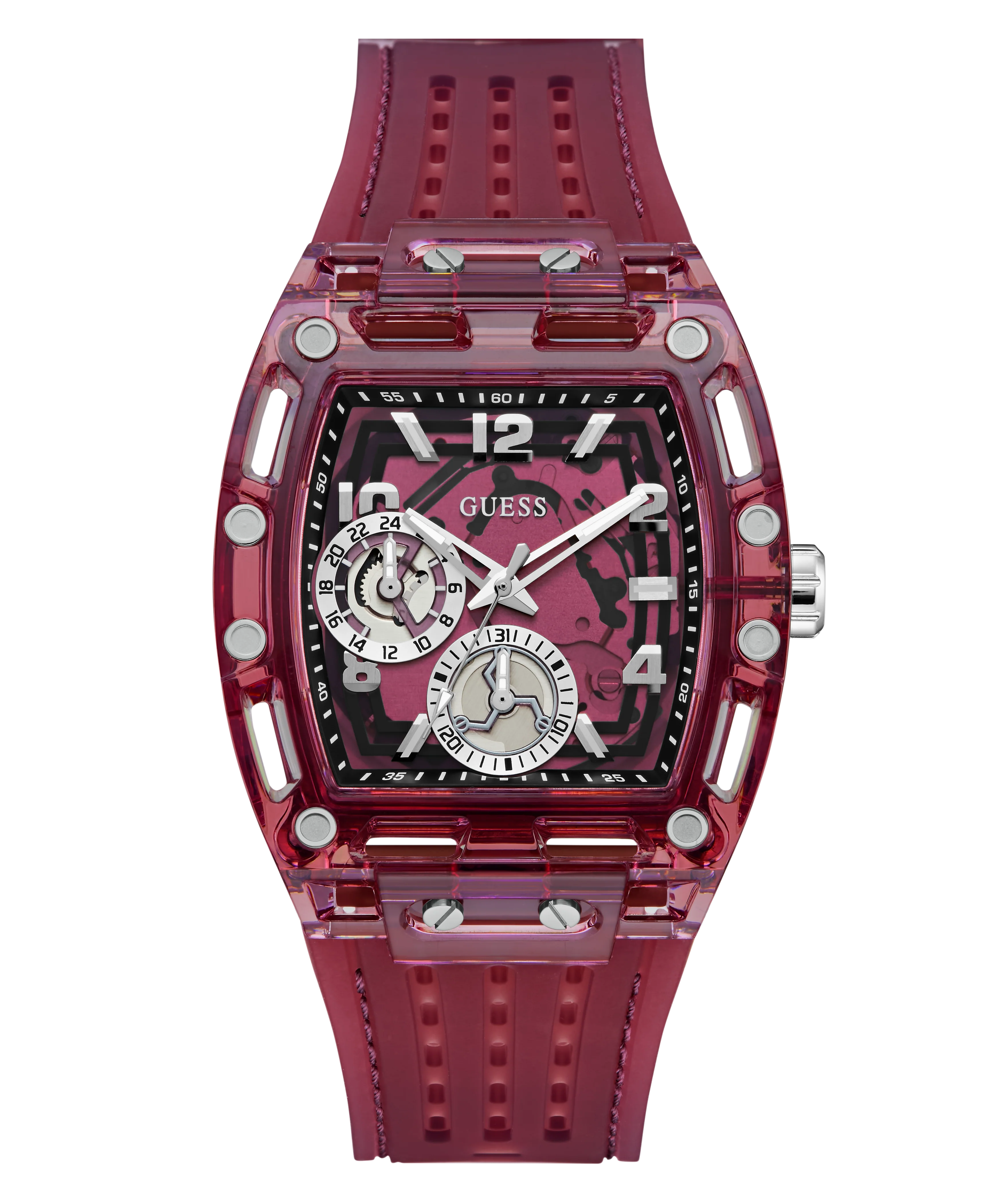 GUESS Mens Red Analog Watch - Image 6