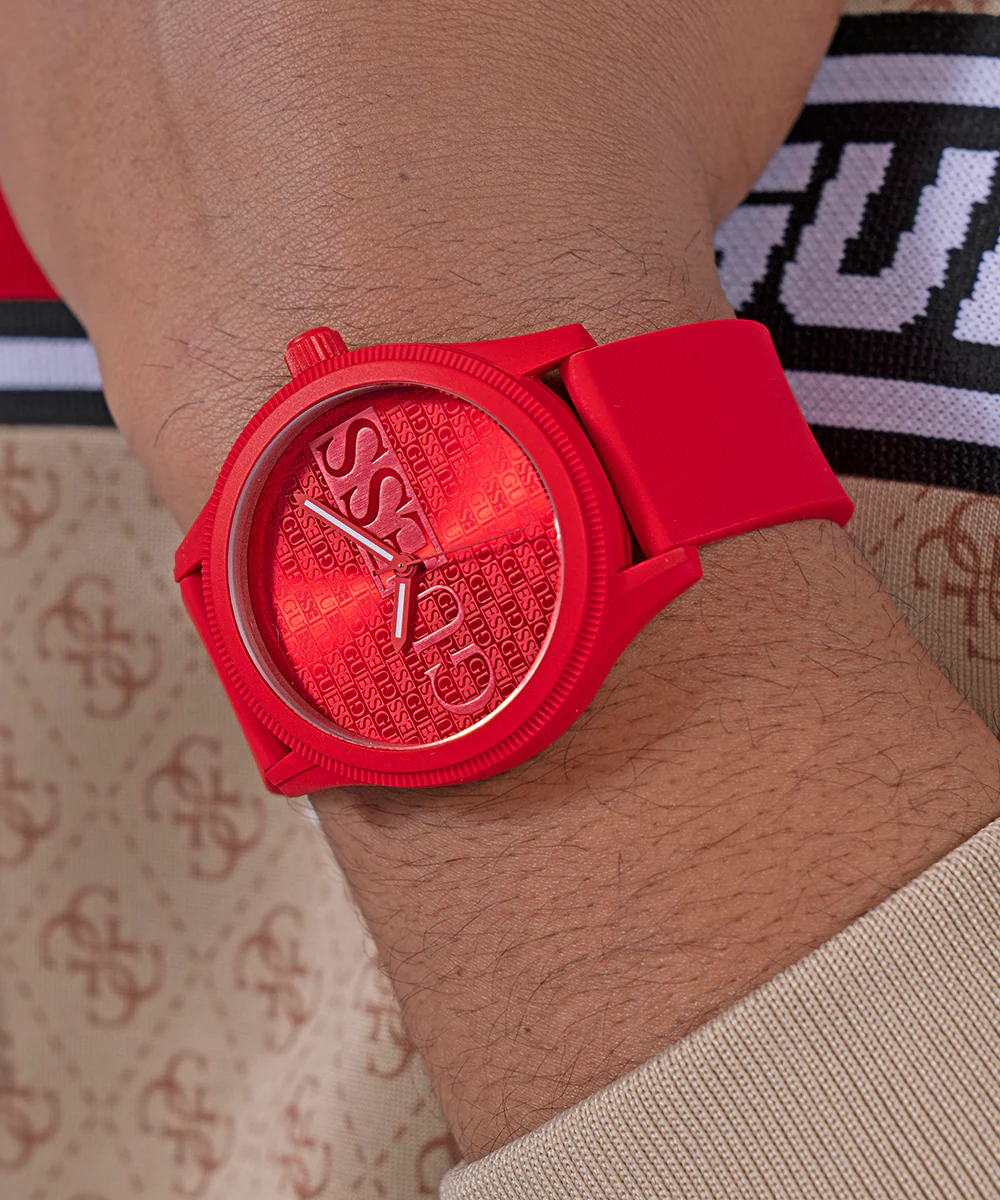 GUESS Mens Red Analog Watch - Image 3