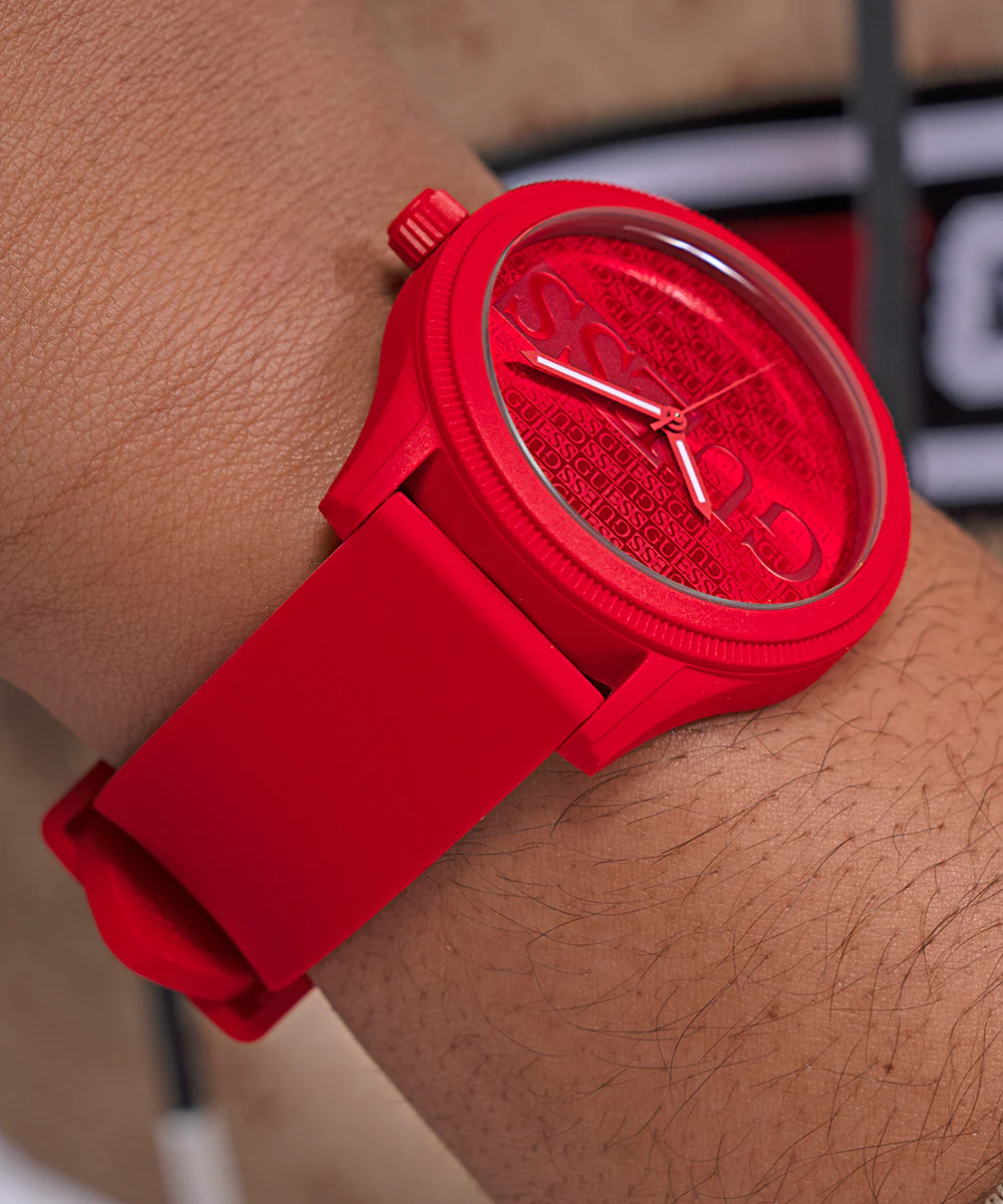 GUESS Mens Red Analog Watch - Image 6