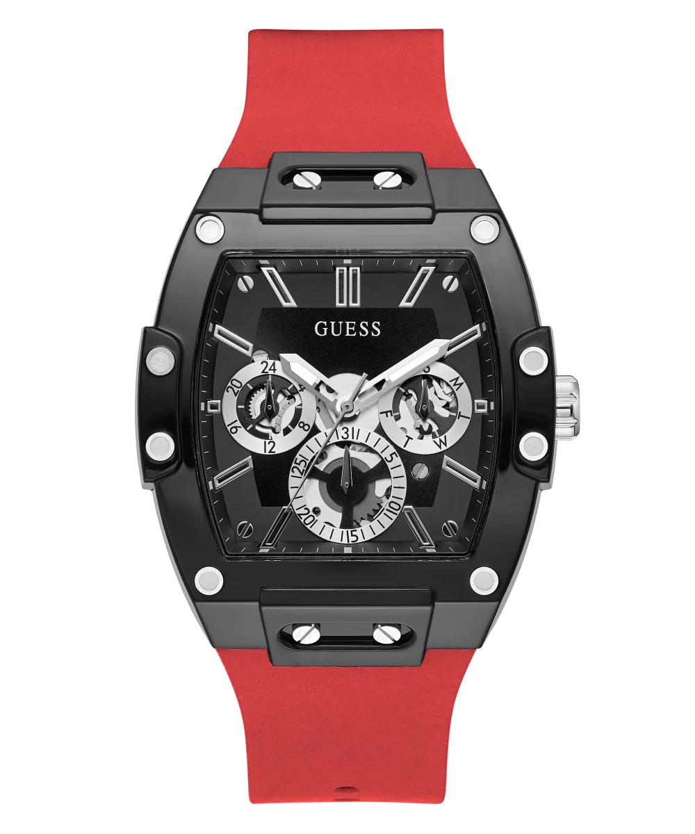 GUESS Mens Red Black Multi-function Watch - Image 3