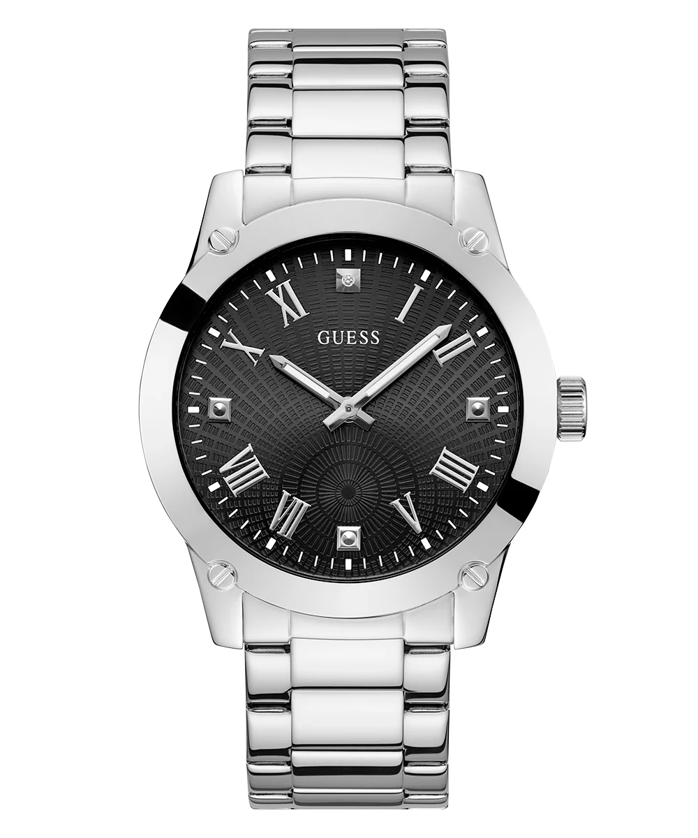 GUESS Mens Silver Tone Analog Watch - Image 3