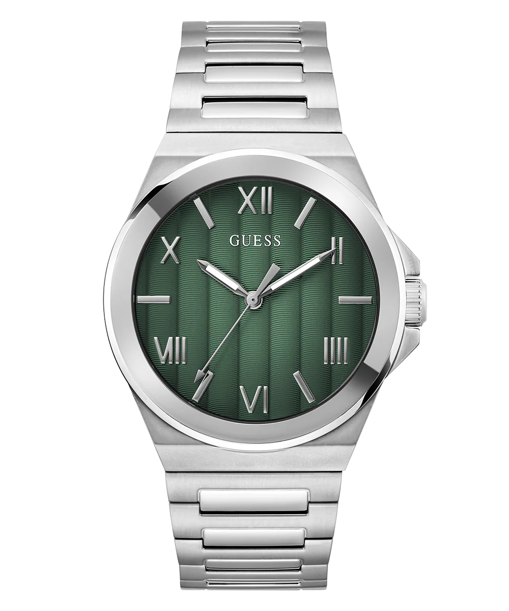 GUESS Mens Silver Tone Analog Watch - Image 6