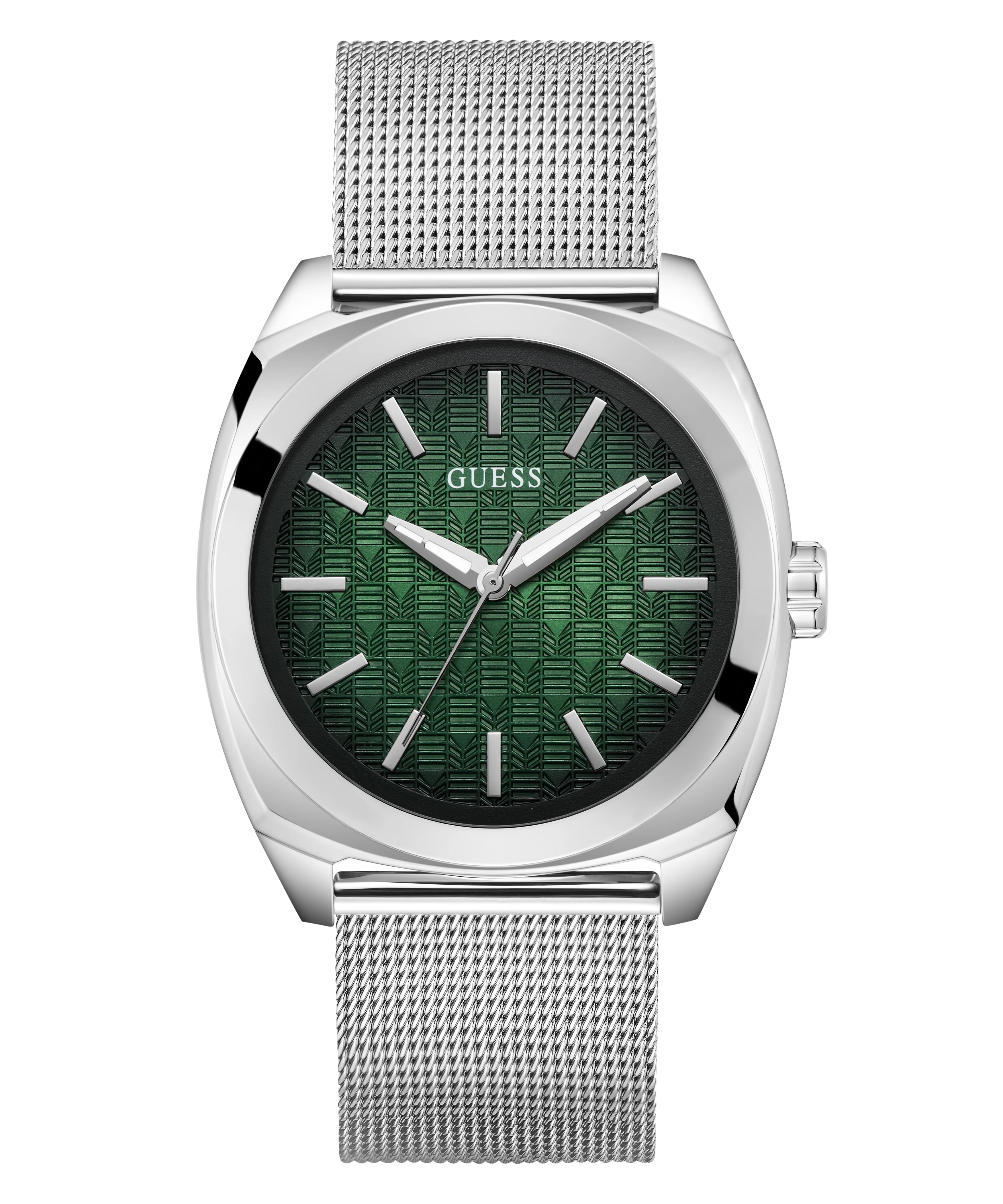 GUESS Mens Silver Tone Analog Watch - Image 4