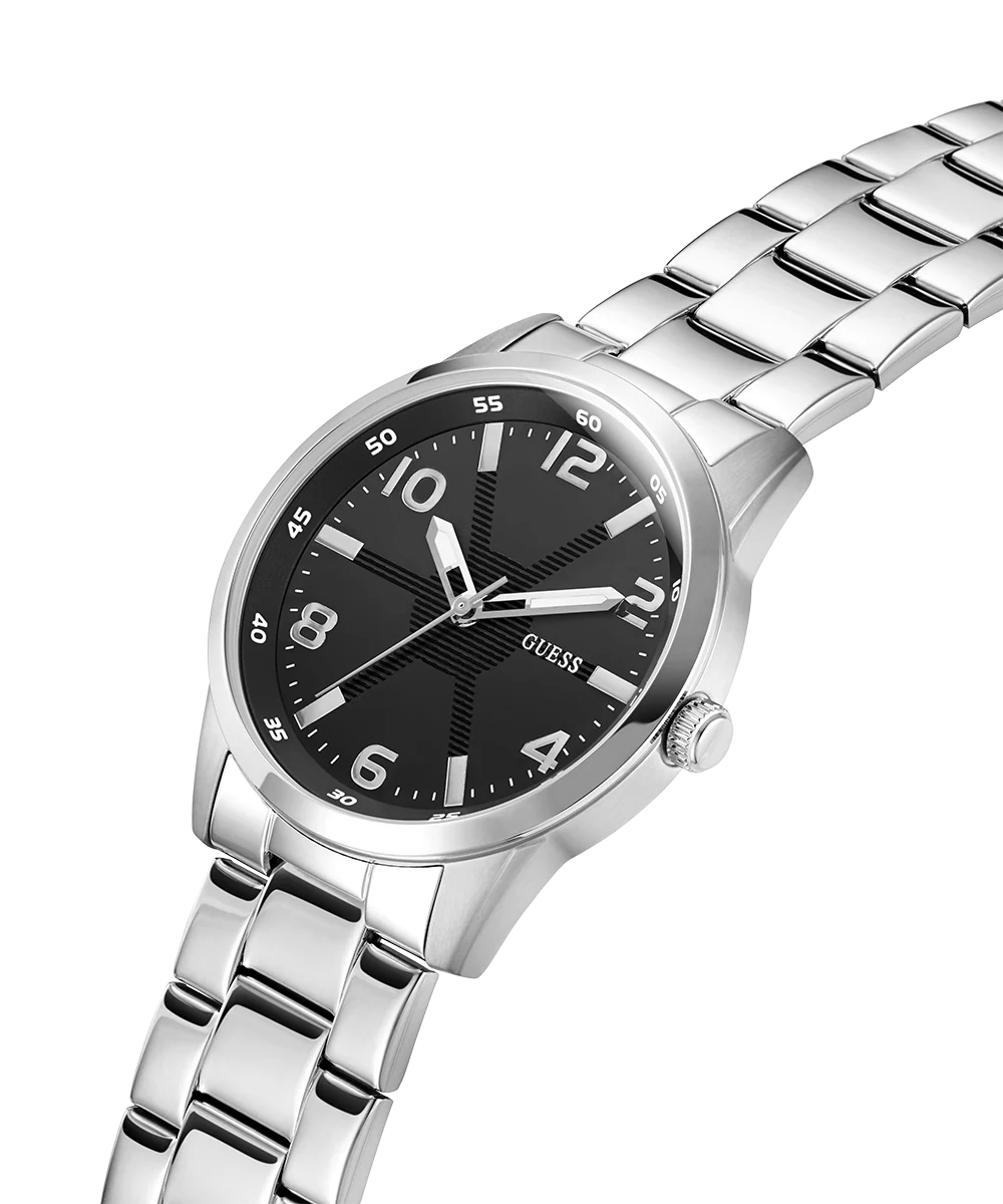 GUESS Mens Silver Tone Analog Watch - Image 2