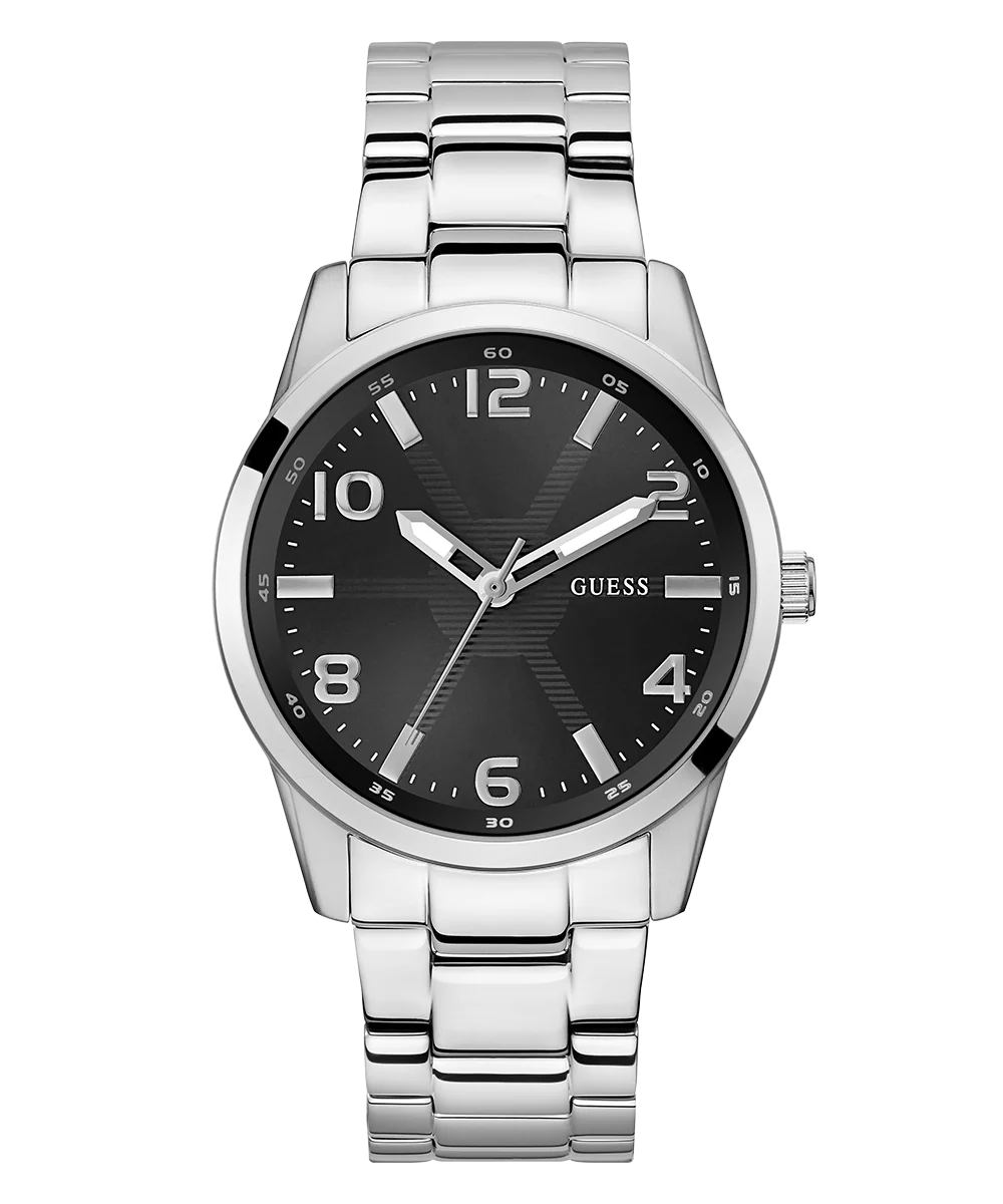GUESS Mens Silver Tone Analog Watch - Image 4