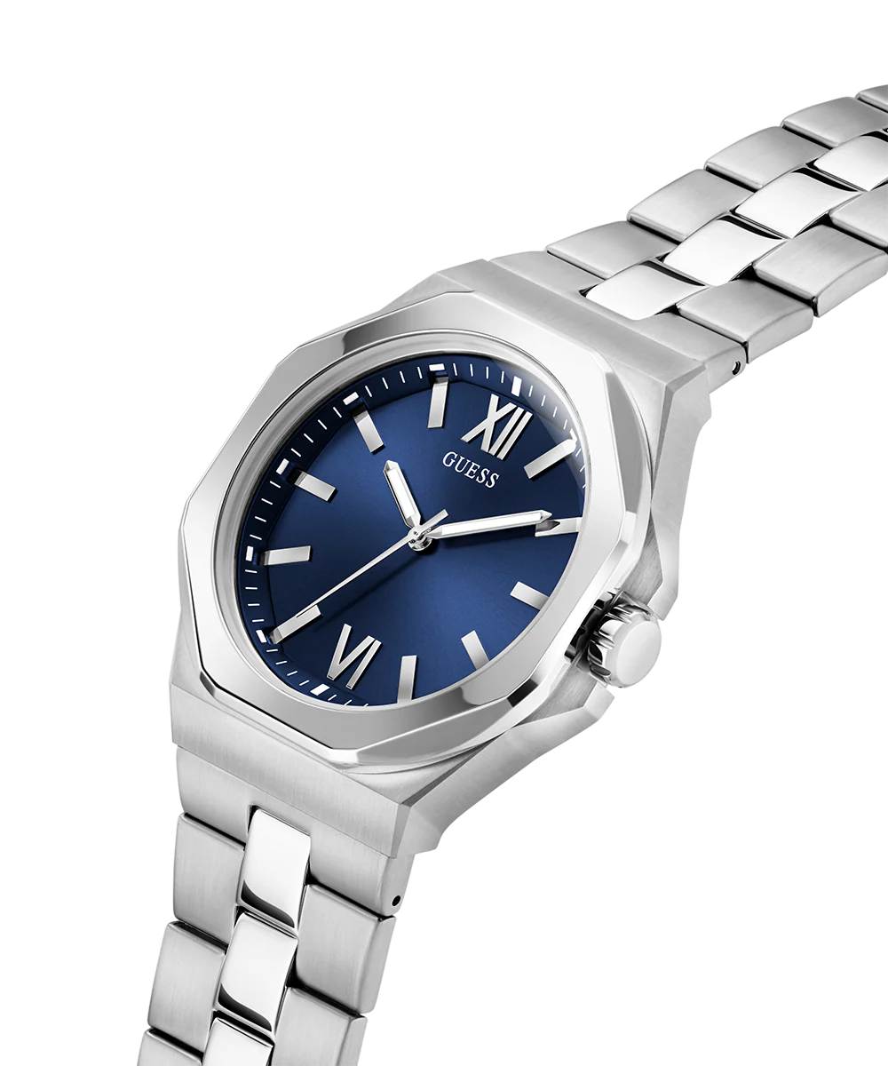 GUESS Mens Silver Tone Analog Watch - Image 3