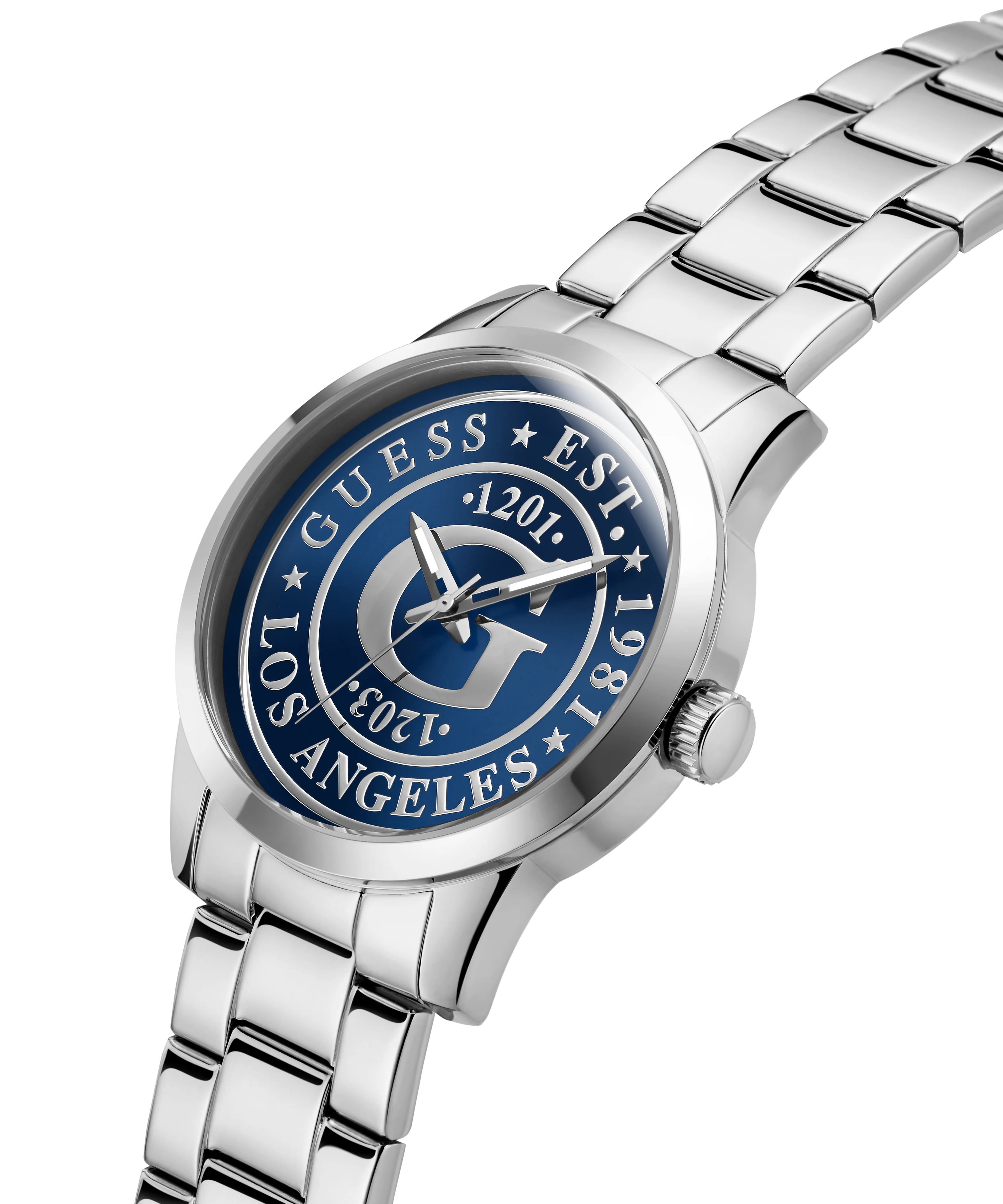 GUESS Mens Silver Tone Analog Watch - Image 2