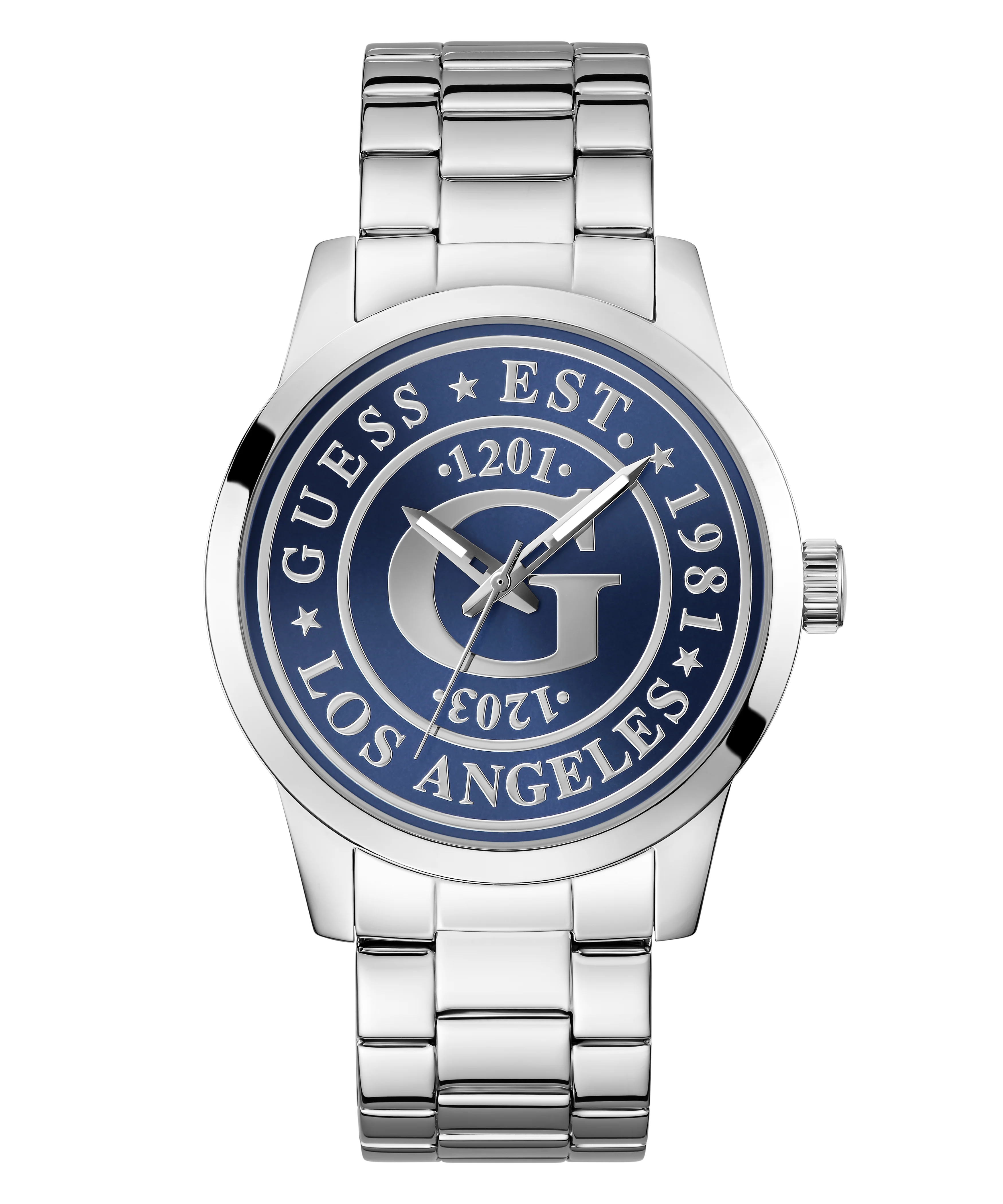 GUESS Mens Silver Tone Analog Watch - Image 4