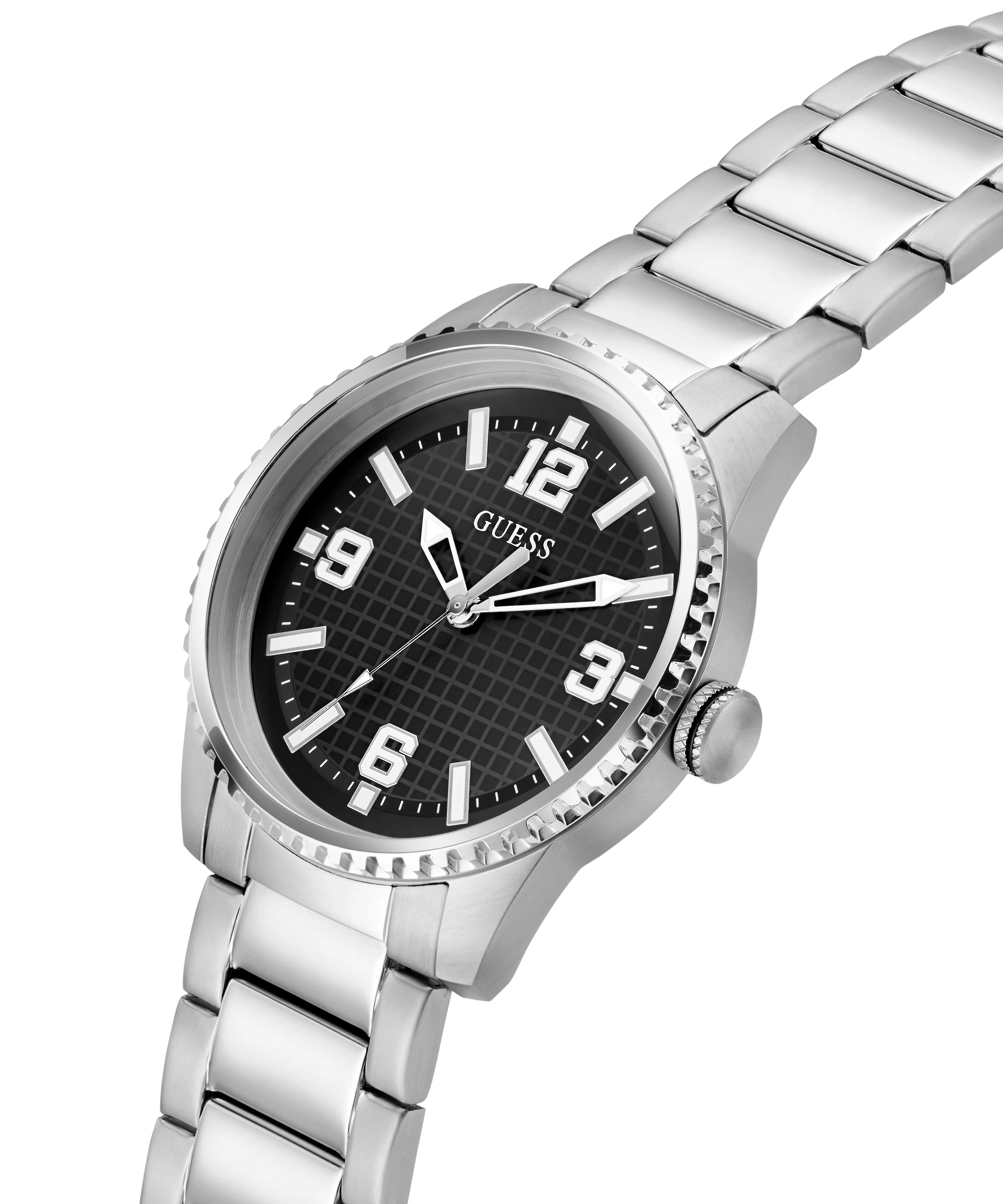 GUESS Mens Silver Tone Analog Watch - Image 2