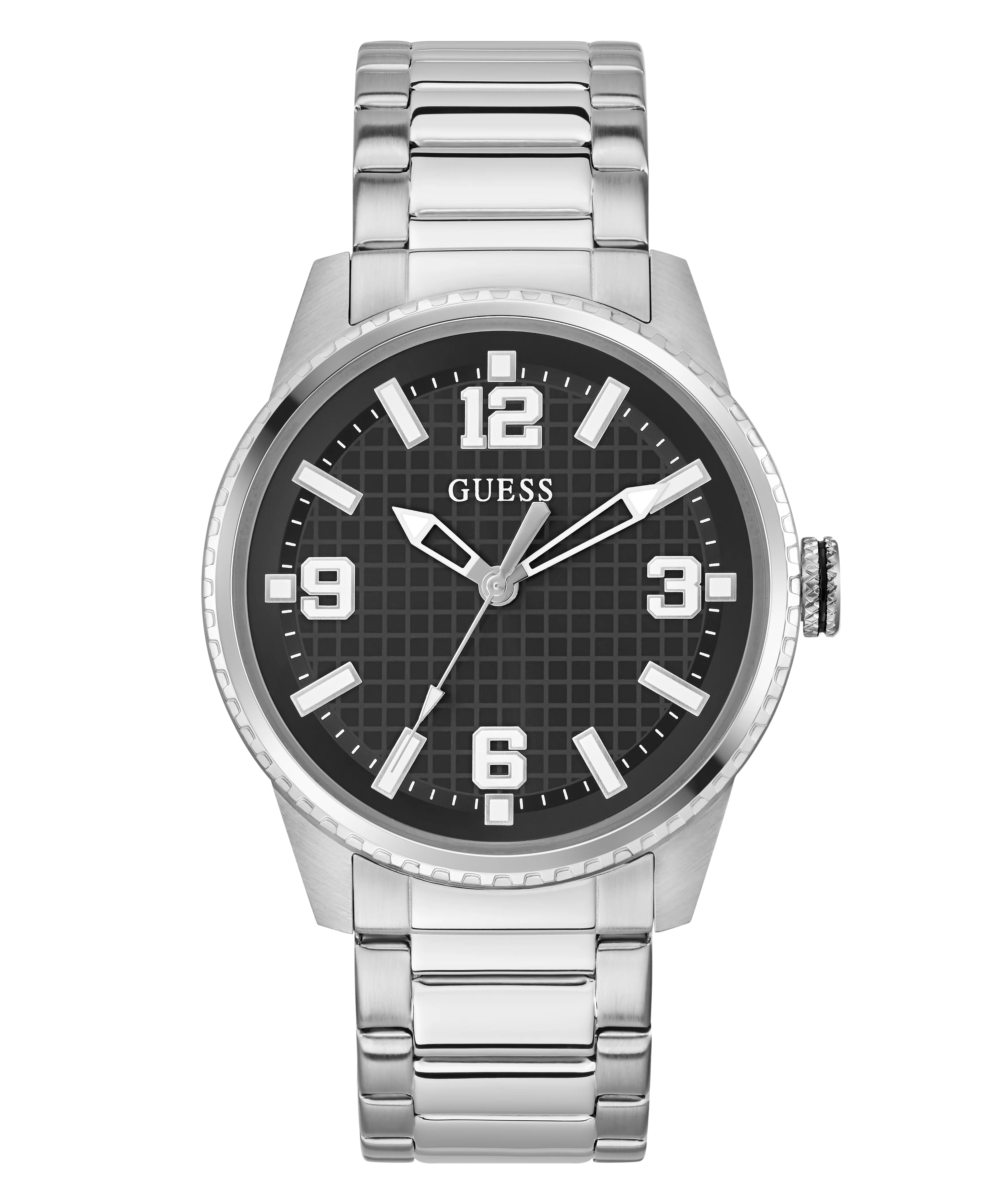 GUESS Mens Silver Tone Analog Watch - Image 4